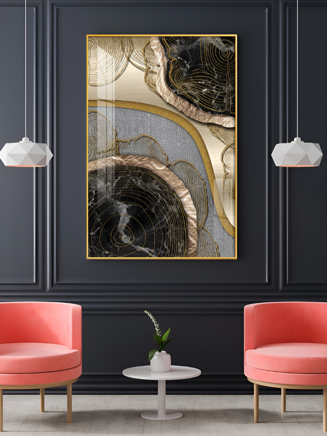 THE NEXT DECOR Majestic Fusion Plastic Natural Elements Glossy Hall Wall Hangings-18In