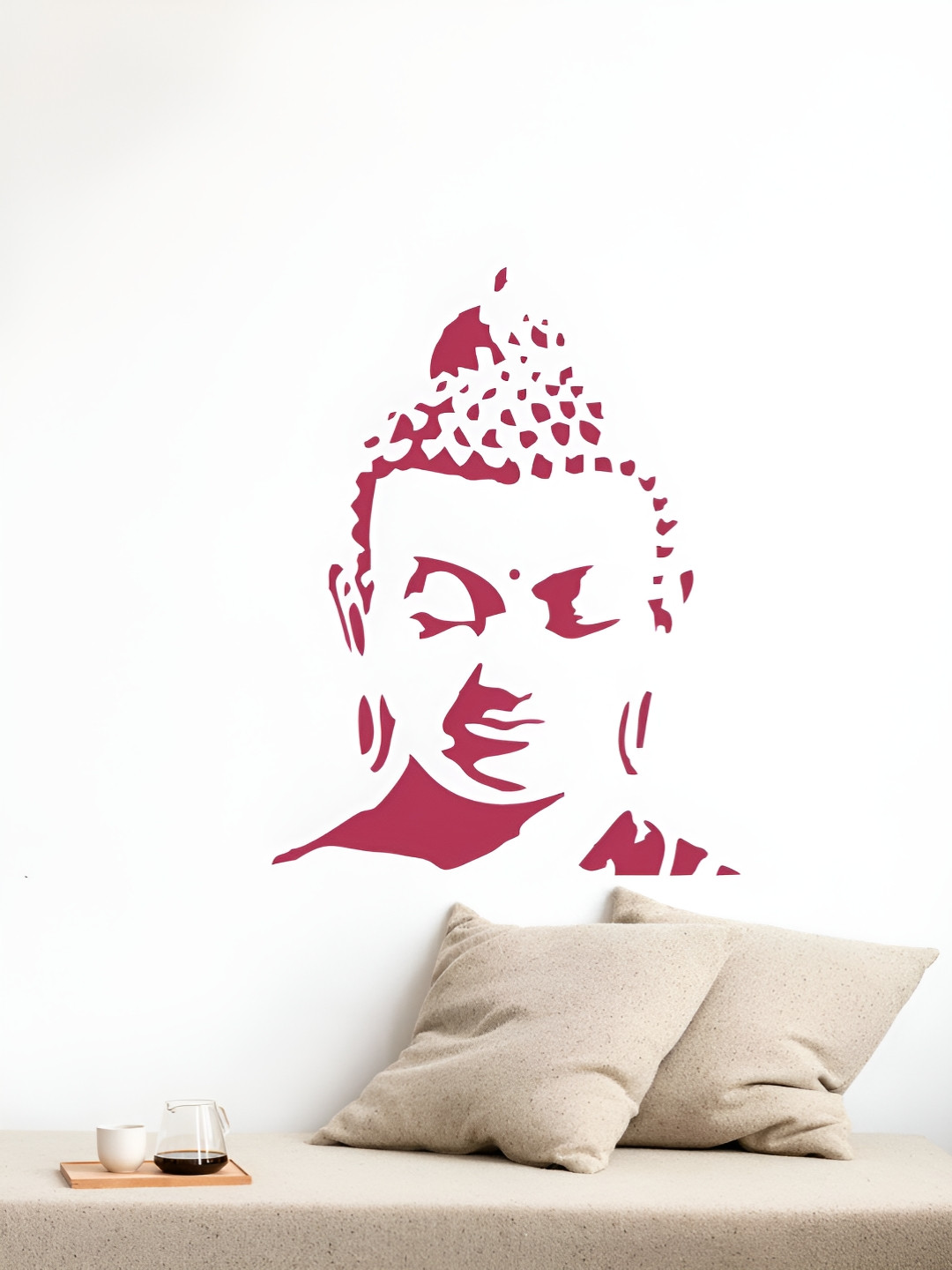 Decor Villa Burgundy Budha  Wall Sticker