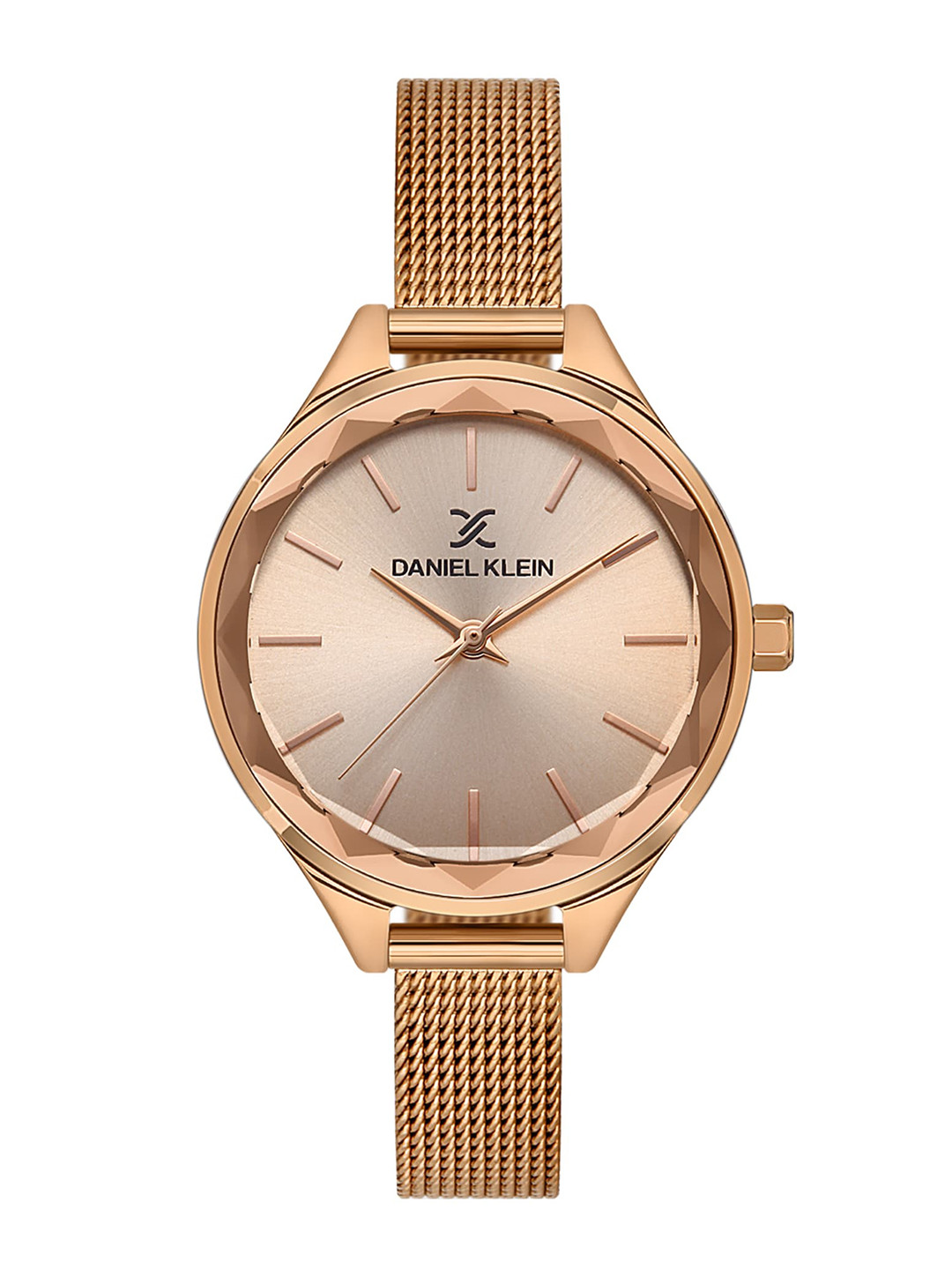 Daniel Klein Women Textured Dial & Metal Straps Analogue Watch DK.1.13508-5