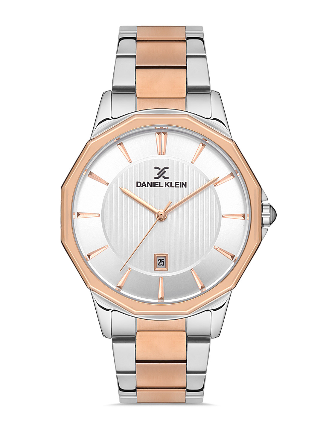 Daniel Klein Men Silver-Toned Dial & Silver Toned Stainless Steel Bracelet Style Straps Analogue Watch DK 1 13083-4