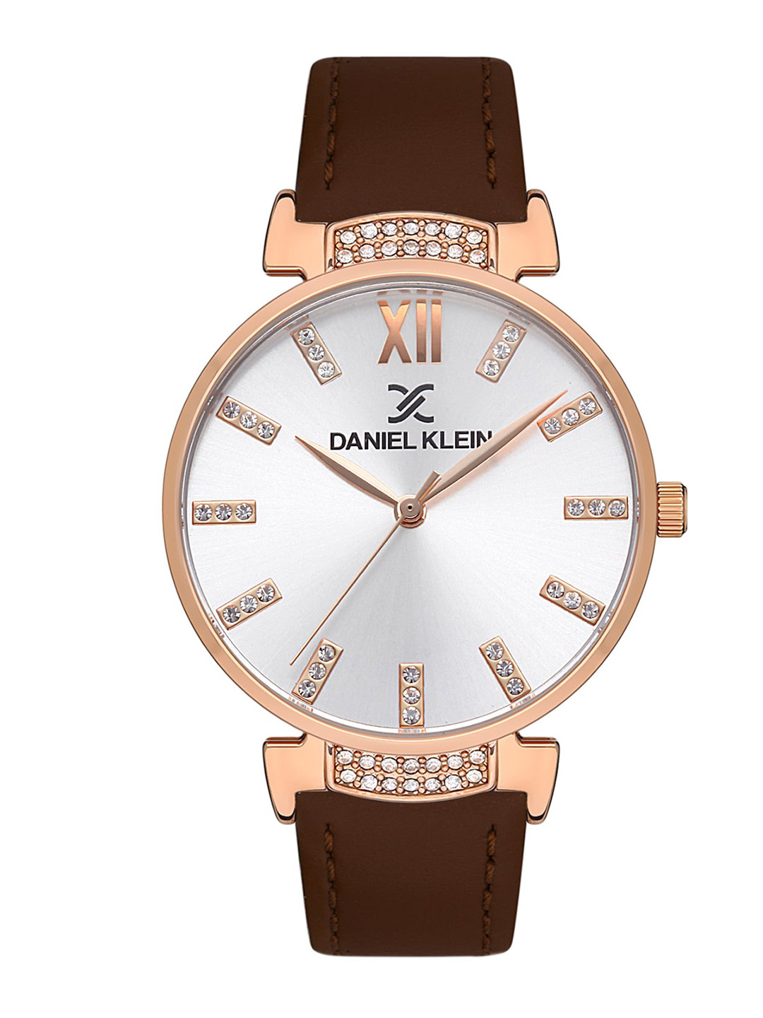 Daniel Klein Women Embellished Dial & Leather Straps Analogue Watch DK 1 13438-4