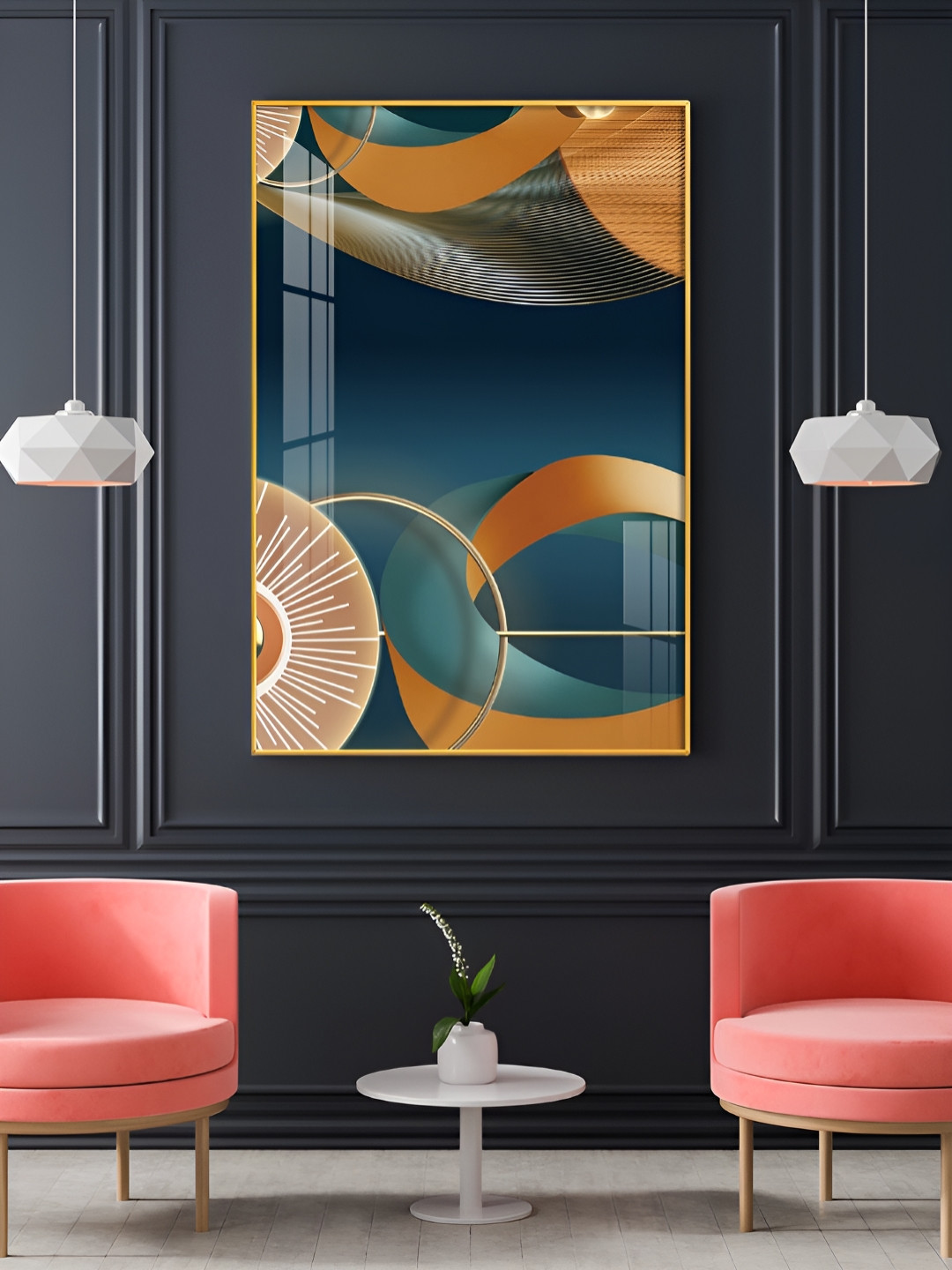 THE NEXT DECOR Vivid Impressions Plastic Natural Elements Glossy Hall Wall Hangings-18In