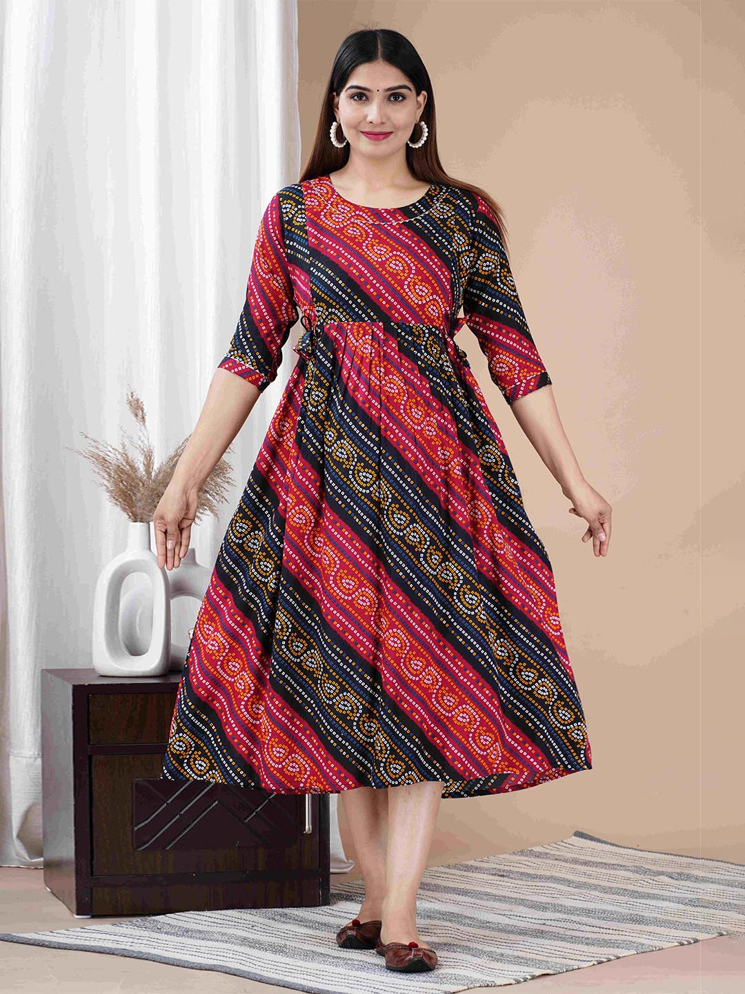 CORSICA Women 1Self Design Maternity Maxi Dress