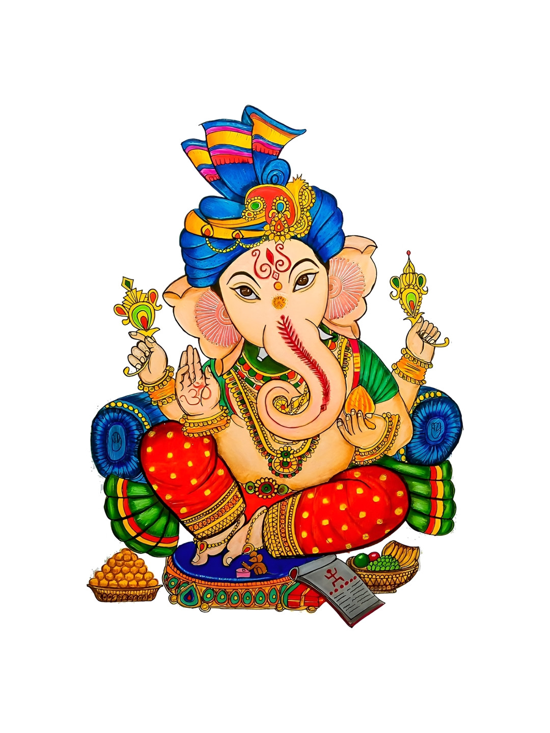 Decor Villa Multicolour Ganpati Wall Sticker
