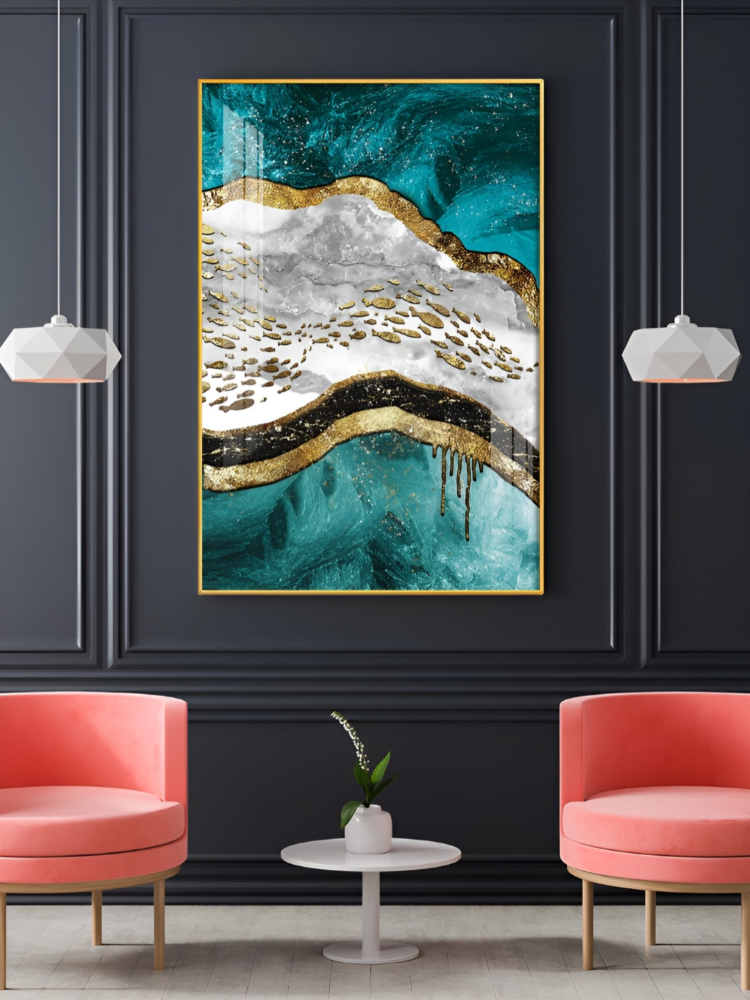 THE NEXT DECOR Plastic Natural Elements Glossy Hanging Hall Wall Hangings-18In