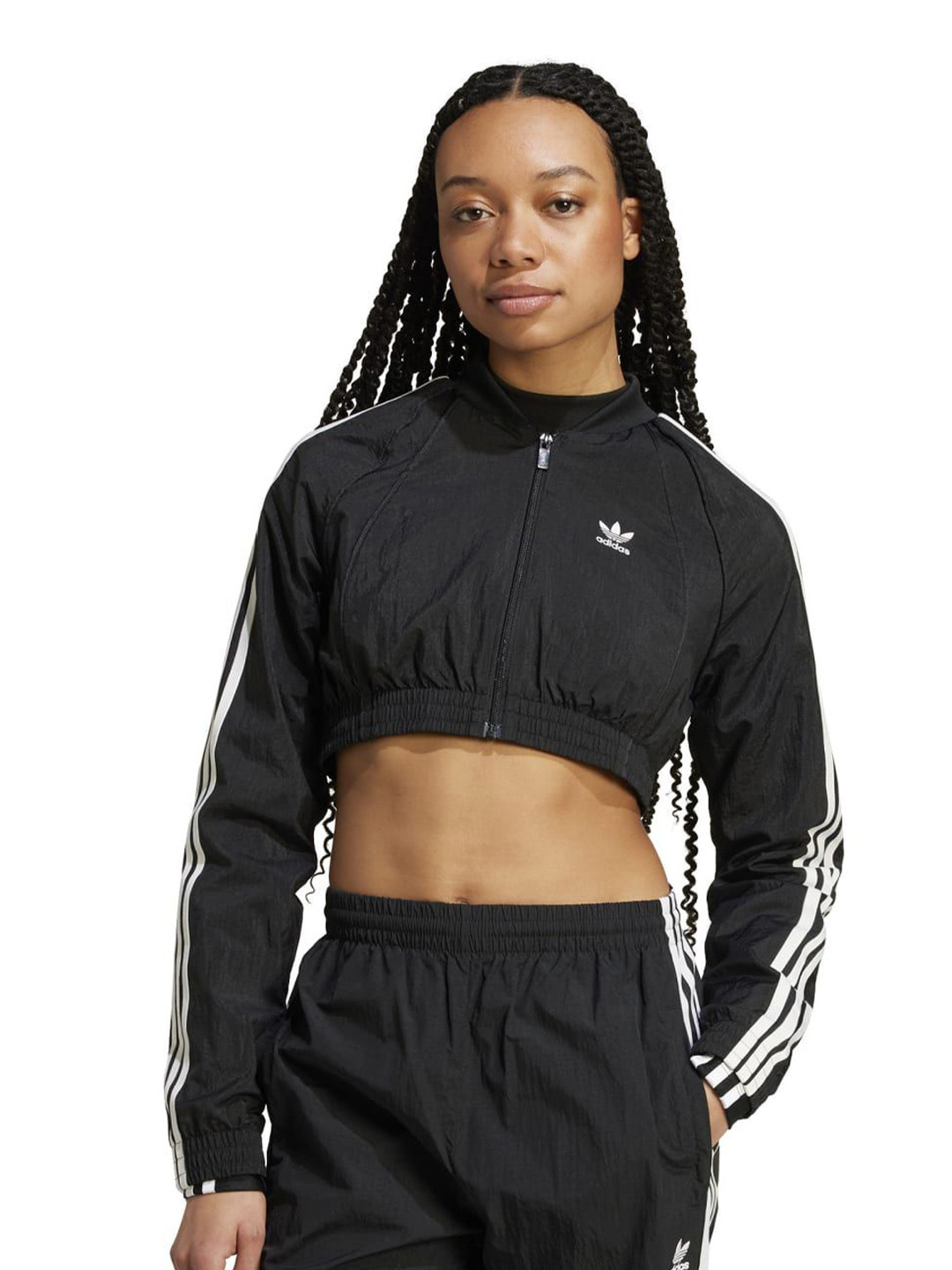 ADIDAS Originals Women 1 Solid Slim Crop Track Top