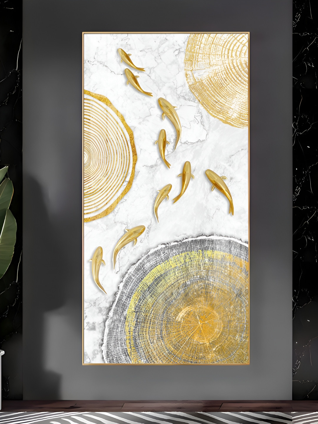 THE NEXT DECOR Plastic Coastal Escape Glossy Hanging Hall Wall Hangings