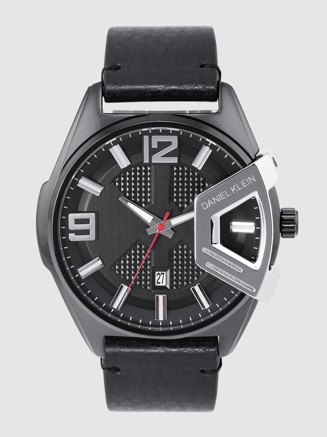 Daniel Klein Men Black Textured Analogue Watch DK12234-4