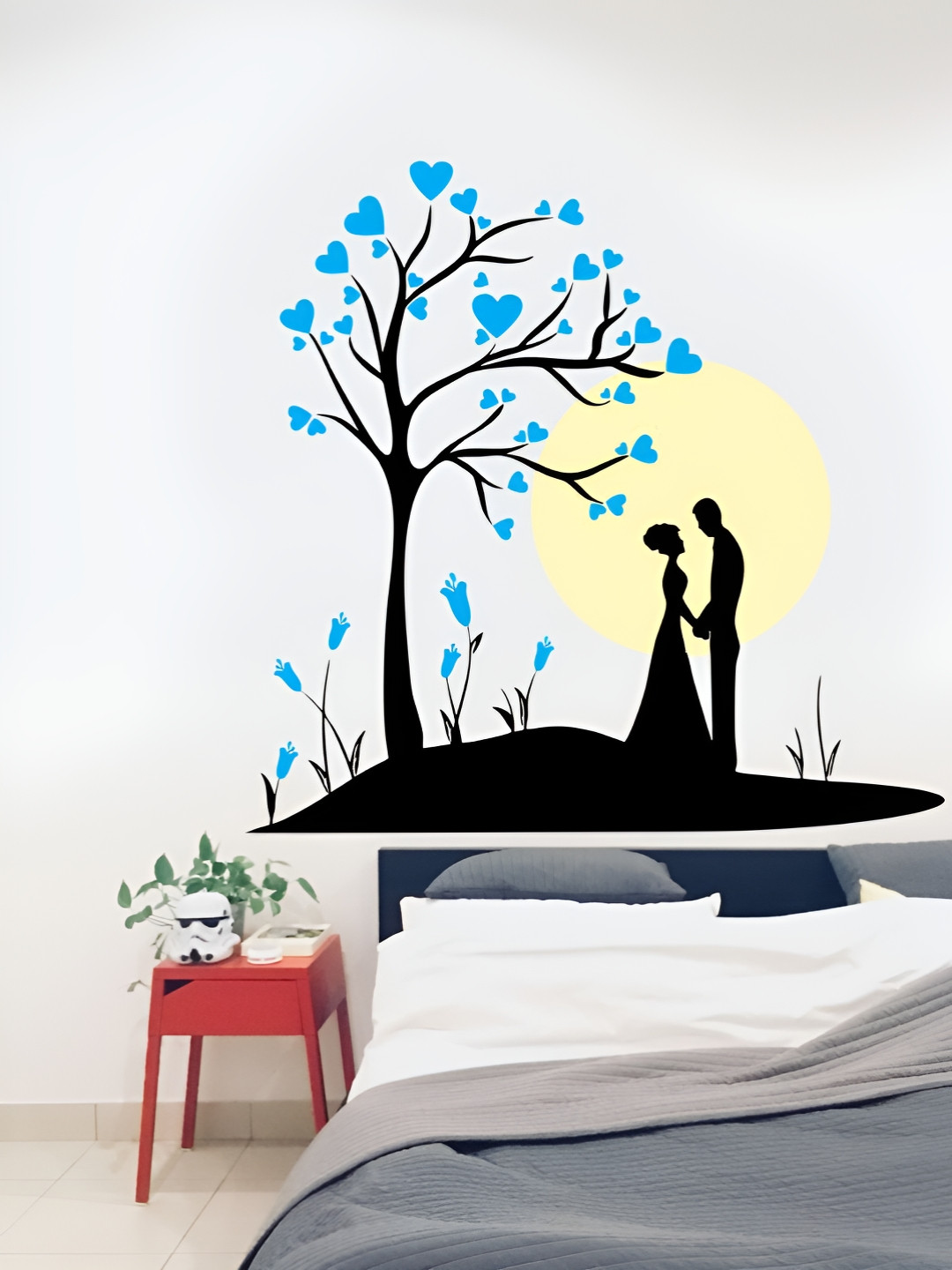 Decor Villa Multicolor Couple Design Wall Sticker