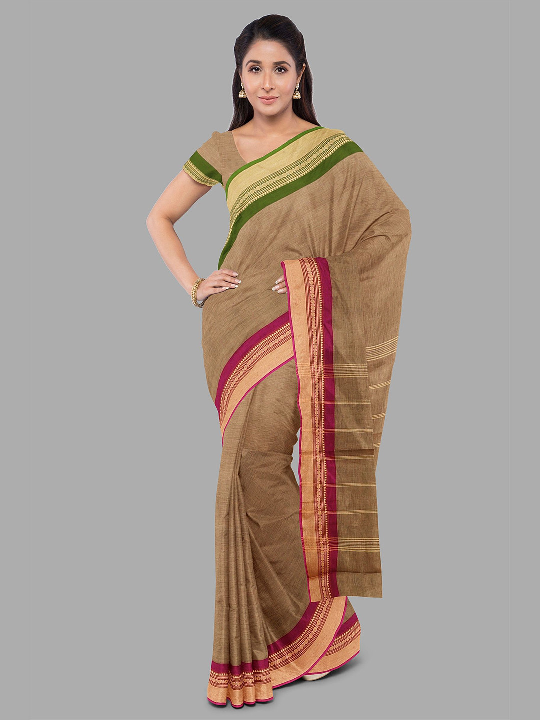 The Chennai Silks Zari Pure Cotton Kovai Saree