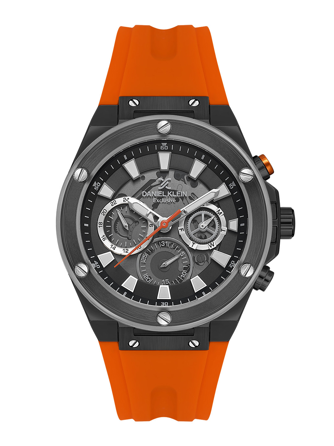 Daniel Klein Men Skeleton Dial & Straps Analogue Watch DK.1.13889-6