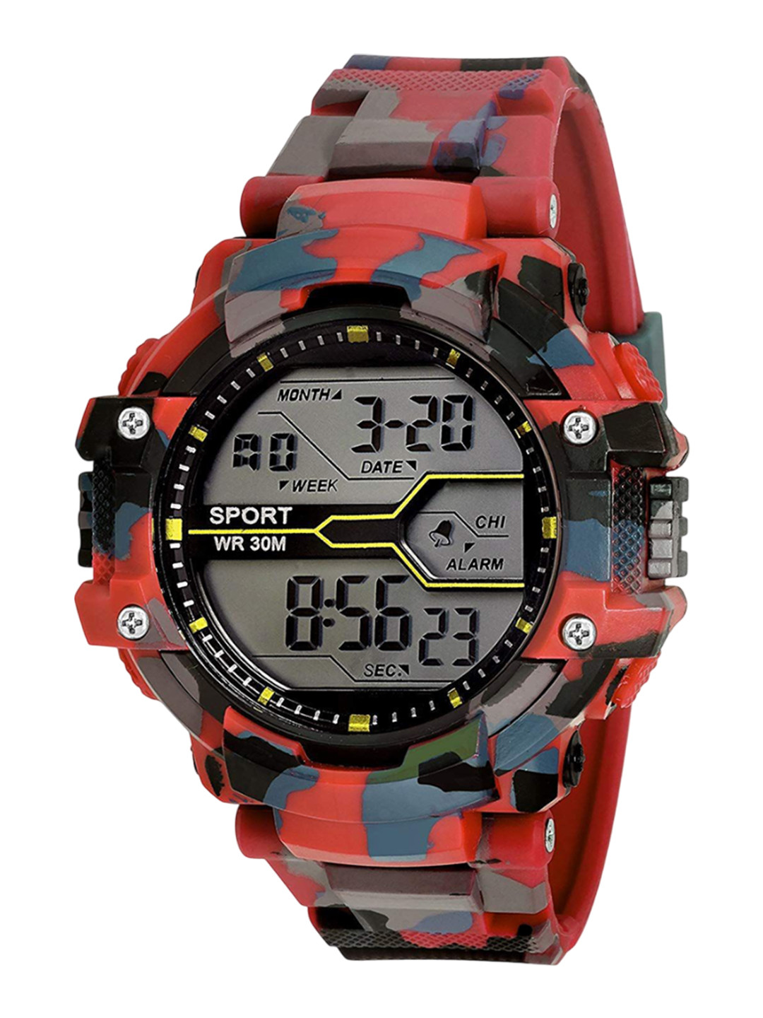 SWADESI STUFF Unisex Kids Dial & Straps Digital Automatic Watch 77 RED 99