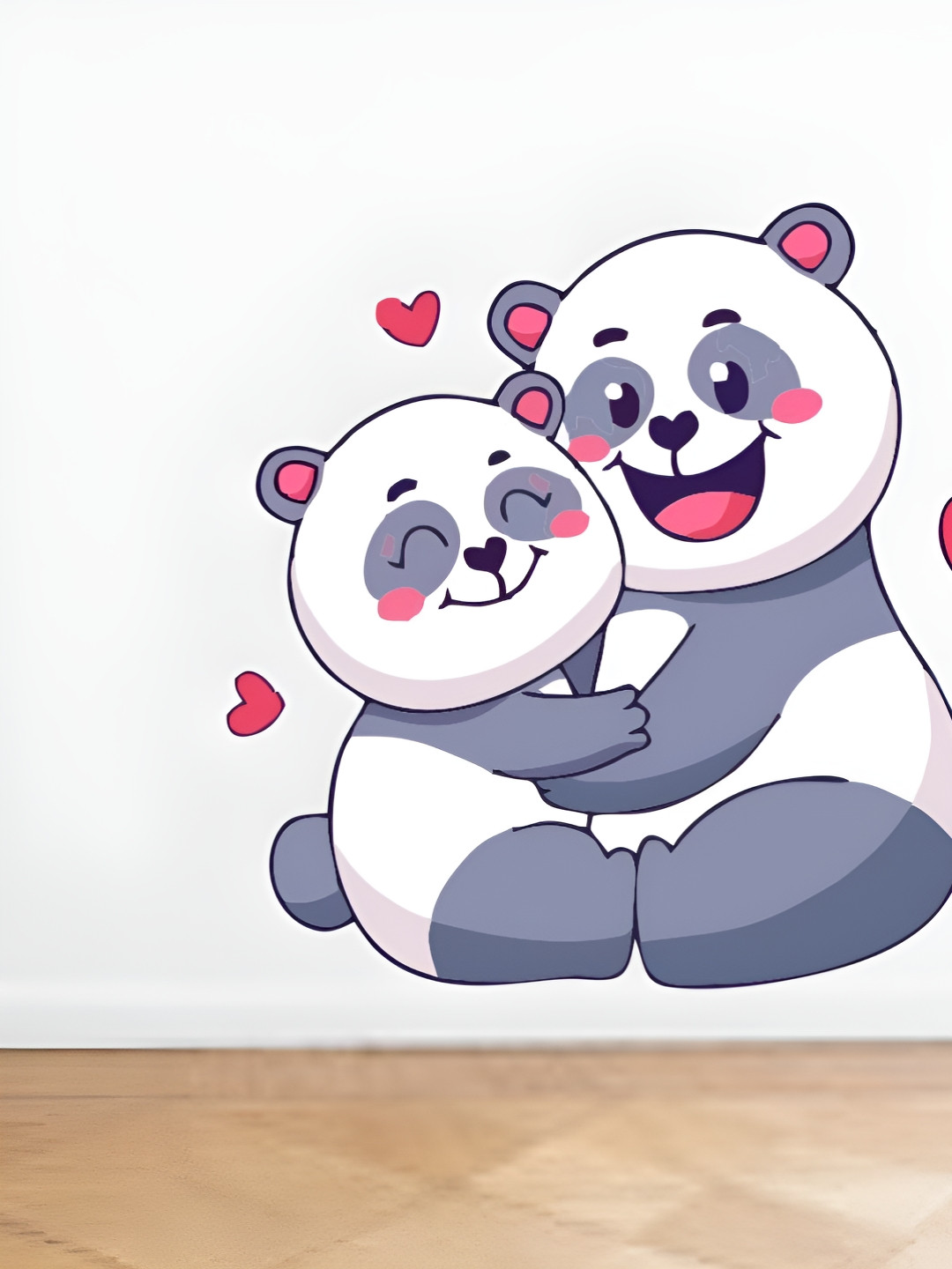 Decor Villa Multicolor Panda Wall Sticker
