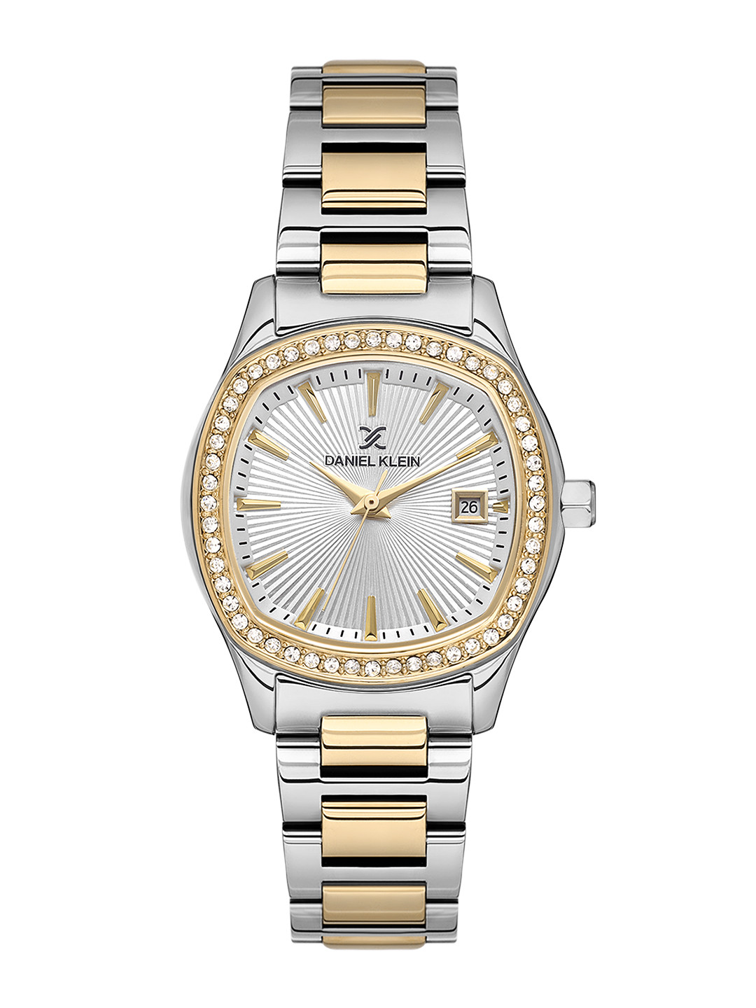 Daniel Klein Women Embellished Dial & Stainless Steel Bracelet Style Straps Analogue Watch DK.1.13866-3