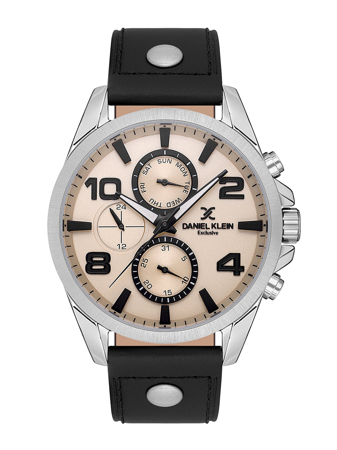 Daniel Klein Exclusive Men Leather Straps Analogue Watch DK.1.13640-1