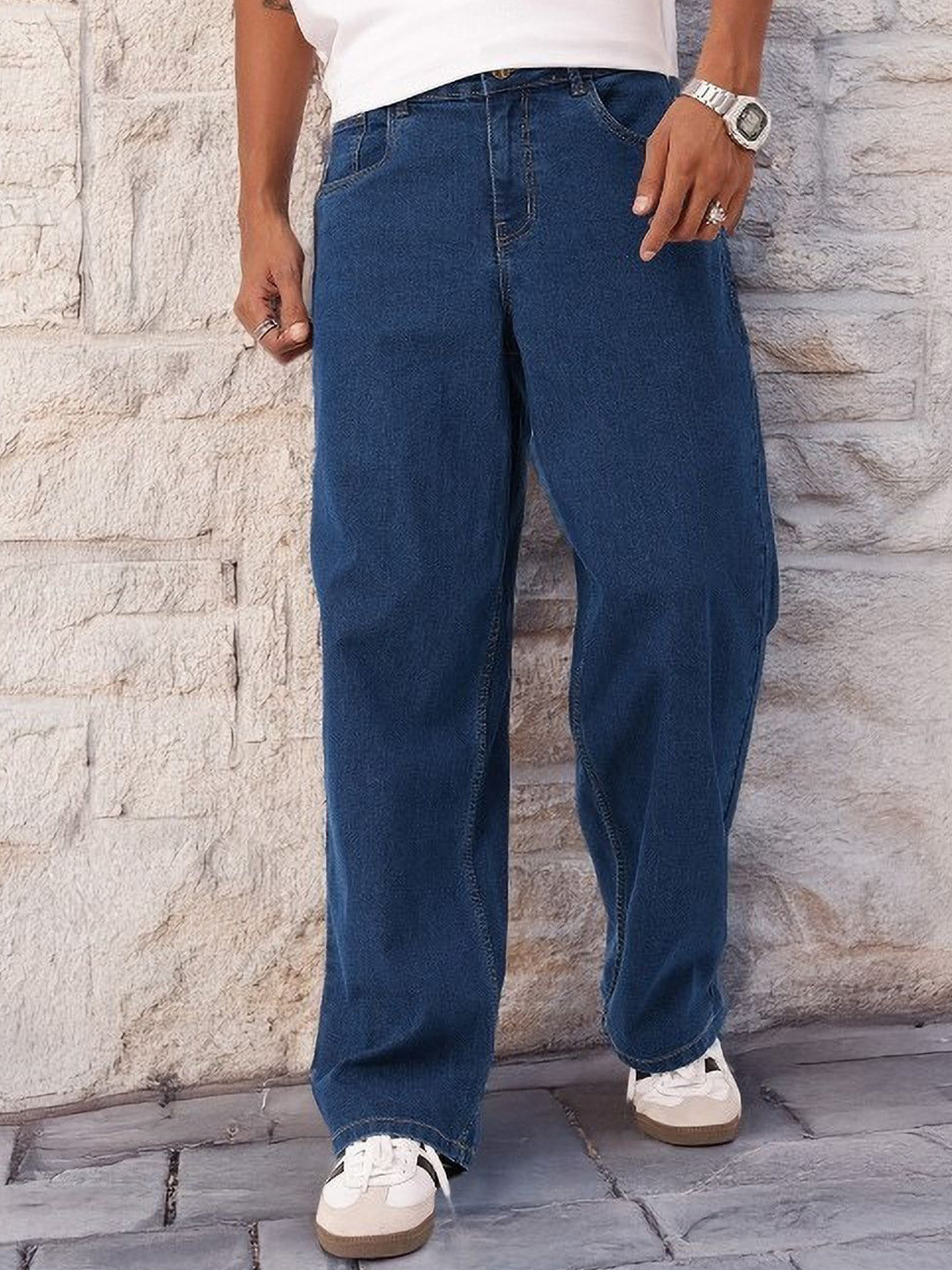 FUDE PRIDE Men Mid-Rise Straight Fit Stretchable Regular Jeans