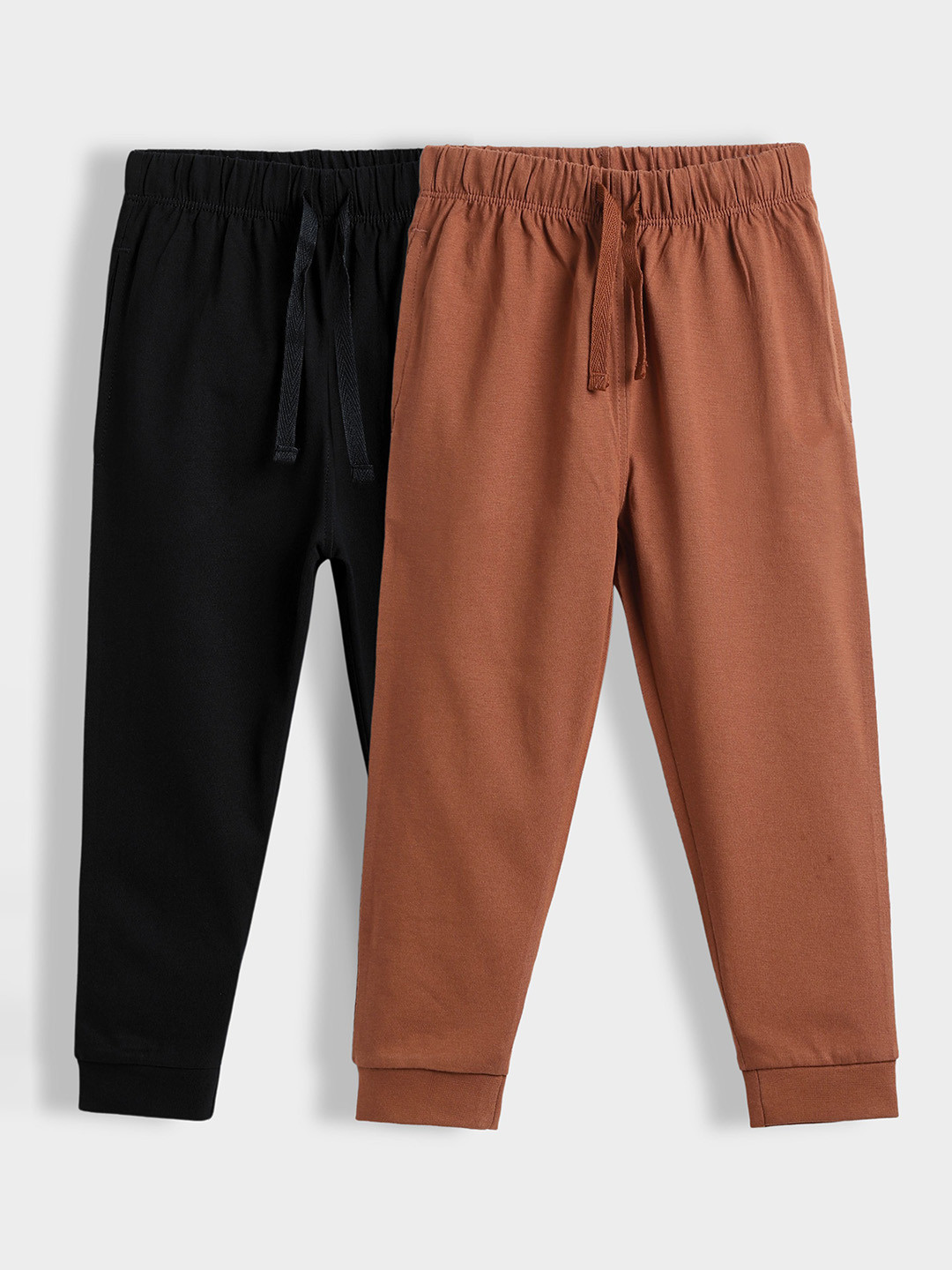 Orange Sugar Kids Pack of 2 Cotton Joggers