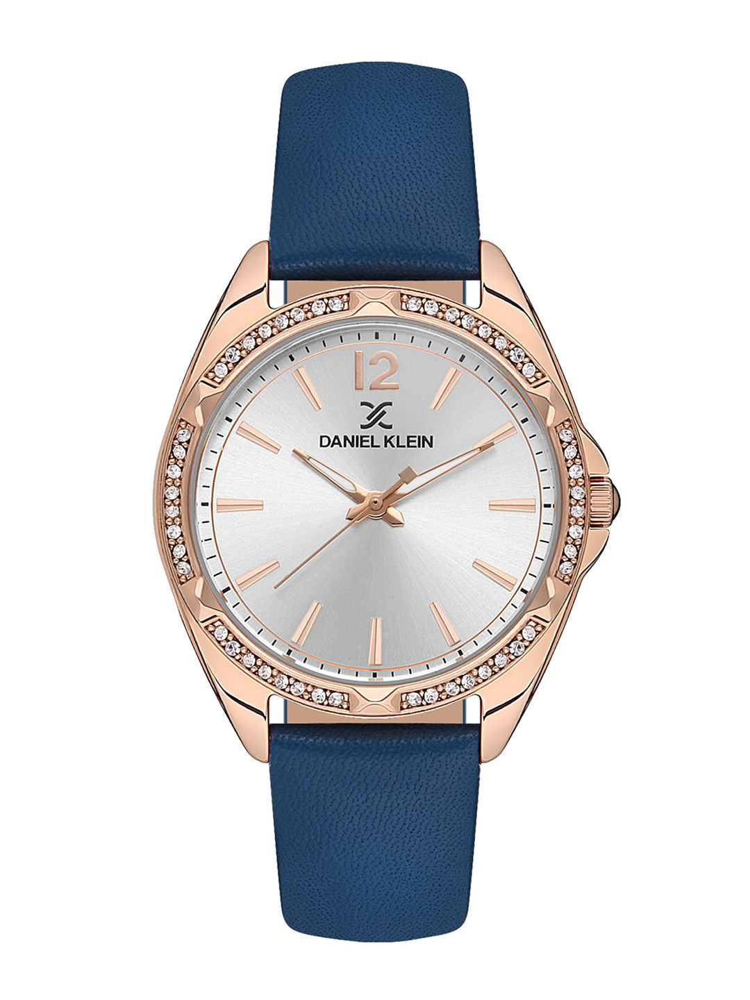 Daniel Klein Women Embellished Dial & Leather Straps Analogue Watch DK.1.13485-5