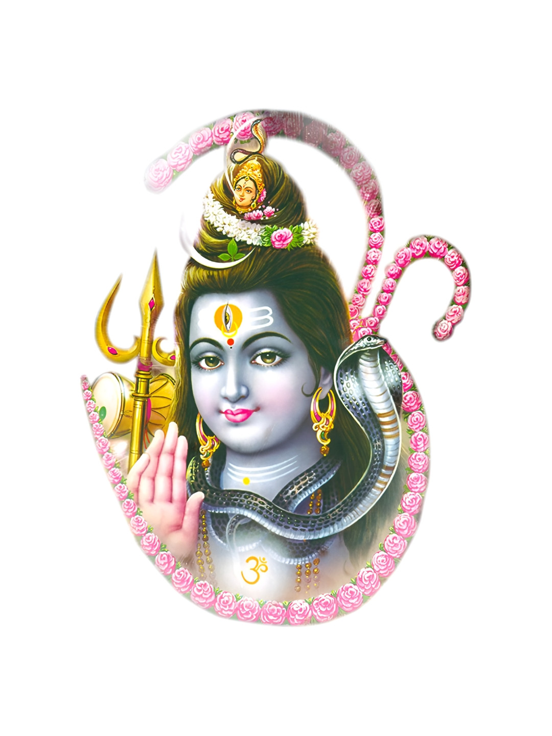 Decor Villa Multicolour Lord Shiva Wall Sticker