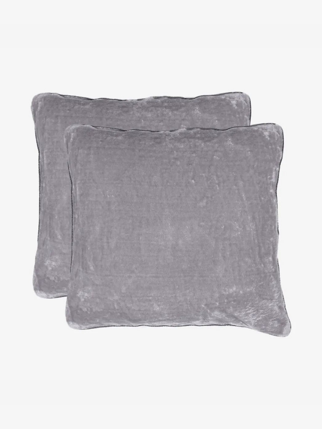 Zarf Mauve Velvet Washable 2 Piece Square Cushion Covers - 15.7 x 15.7 Inches