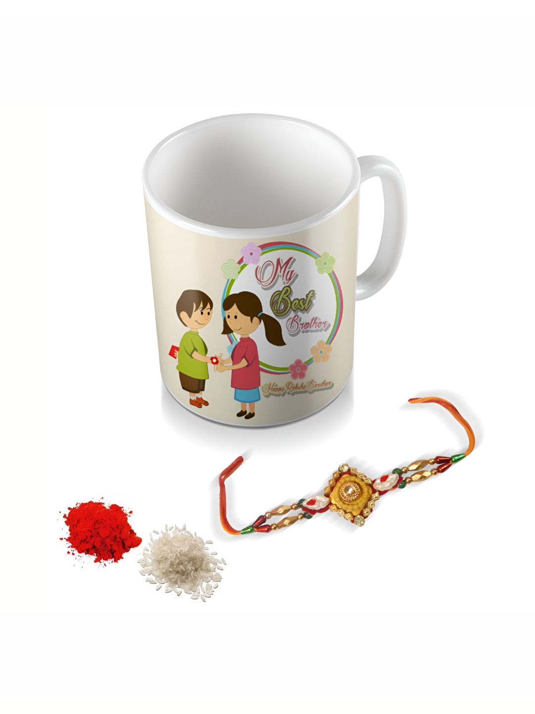 SKYTRENDS The Best Bro Multicoloured Typography Ceramic Microwave Safe Mug-150ml