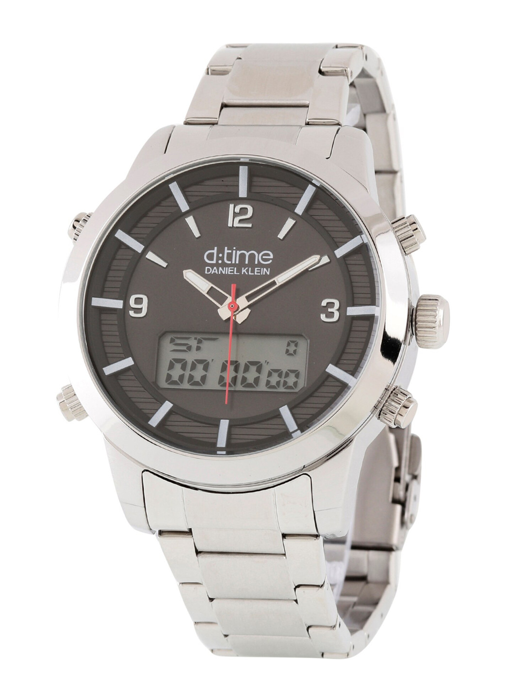 Daniel Klein Men Black Dial& Stainless Steel Analogue Watch DK 1 12641-2