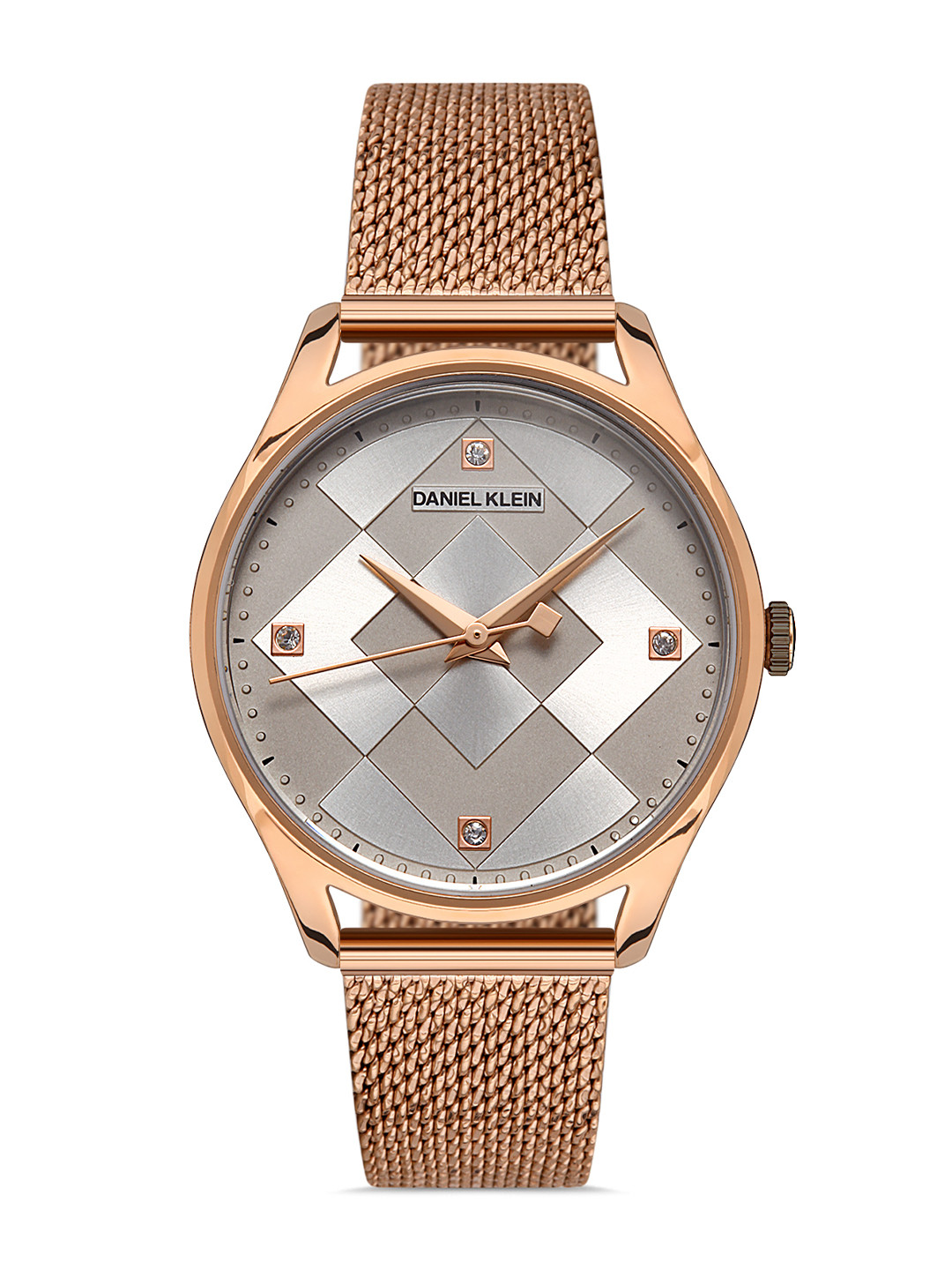 Daniel Klein Premium Women Grey And Rose Gold Dial & Strap Analogue Watch DK 1 13222-5