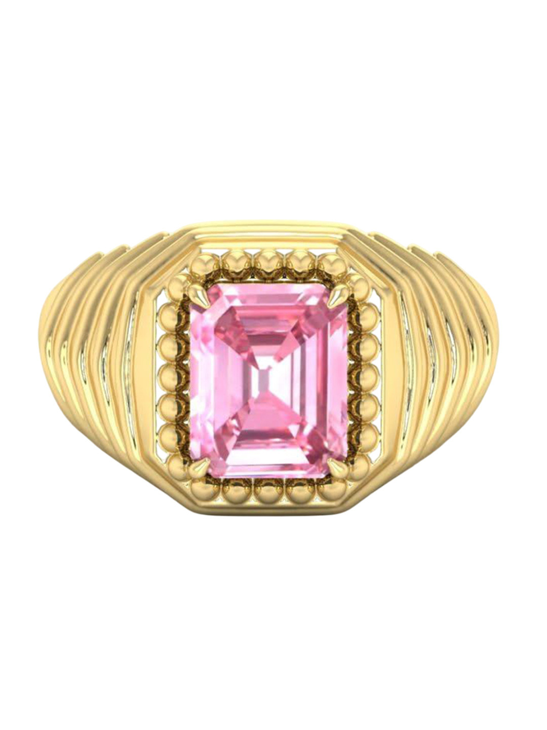 RRVGEM Gold Toned 11.00 KT Pink Sapphire Ring