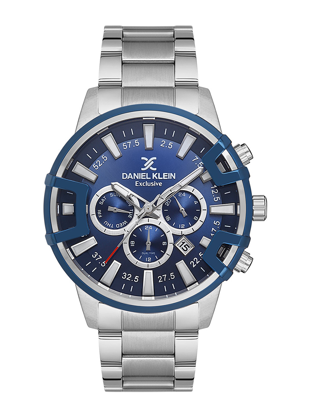 Daniel Klein Men Dial & Bracelet Style Straps Analogue Multi Function Watch DK 1 13430-2