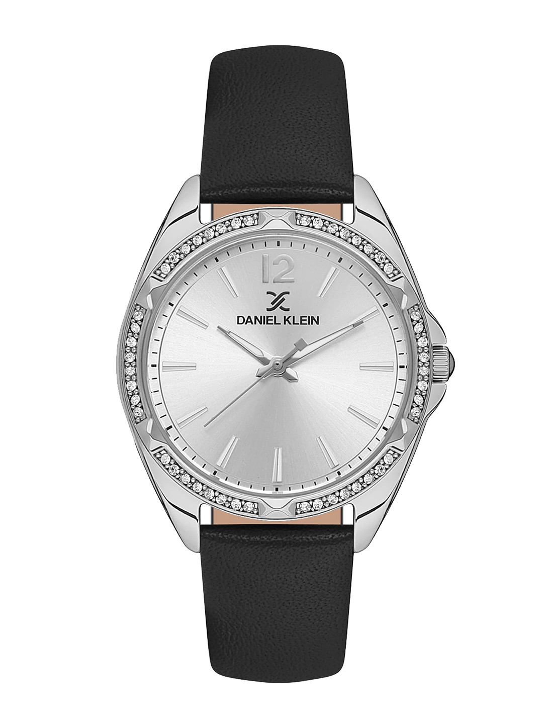 Daniel Klein Women Embellished Leather Straps Analogue Watch DK.1.13485-1