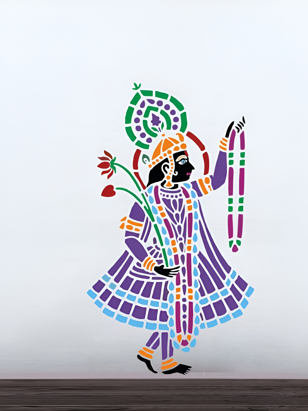 Decor Villa Multicolor Shrinathji Wall Sticker