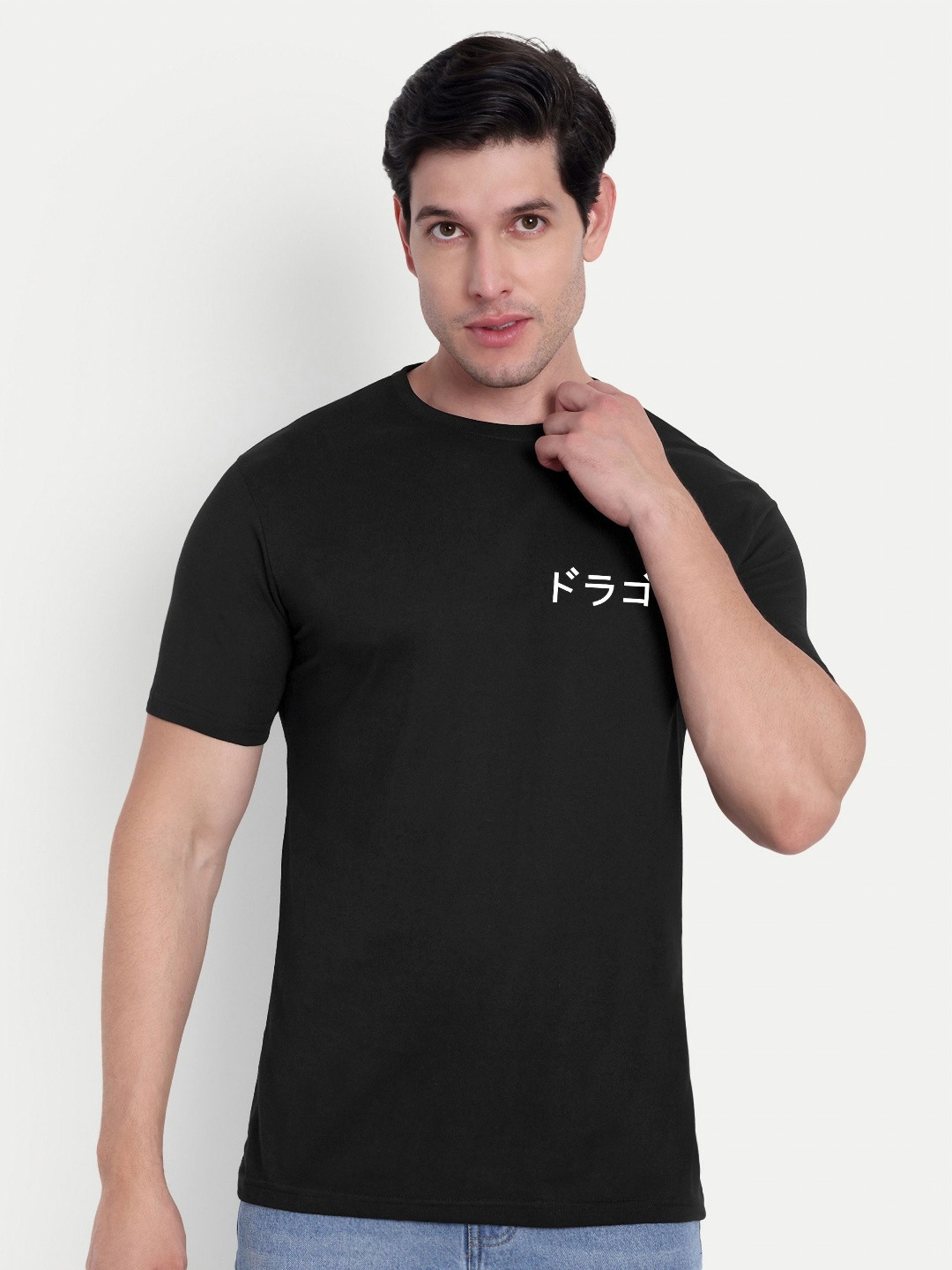 BENNY BROOKS Dragon Graphic Printed Round Neck Cotton Casual T-shirt