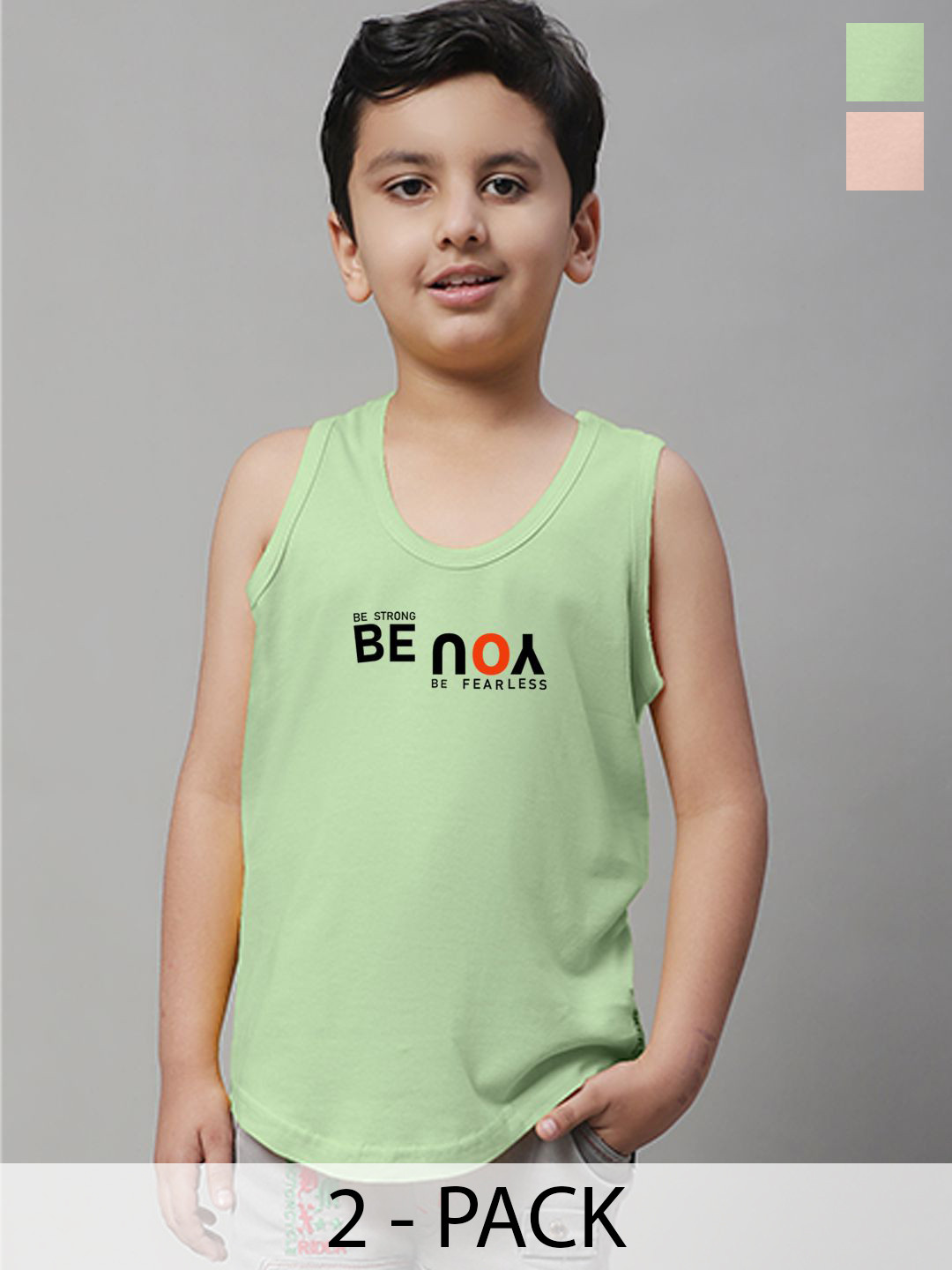 Friskers Boys Assorted Cotton Basic Vest KDC470-33-KDC471-32