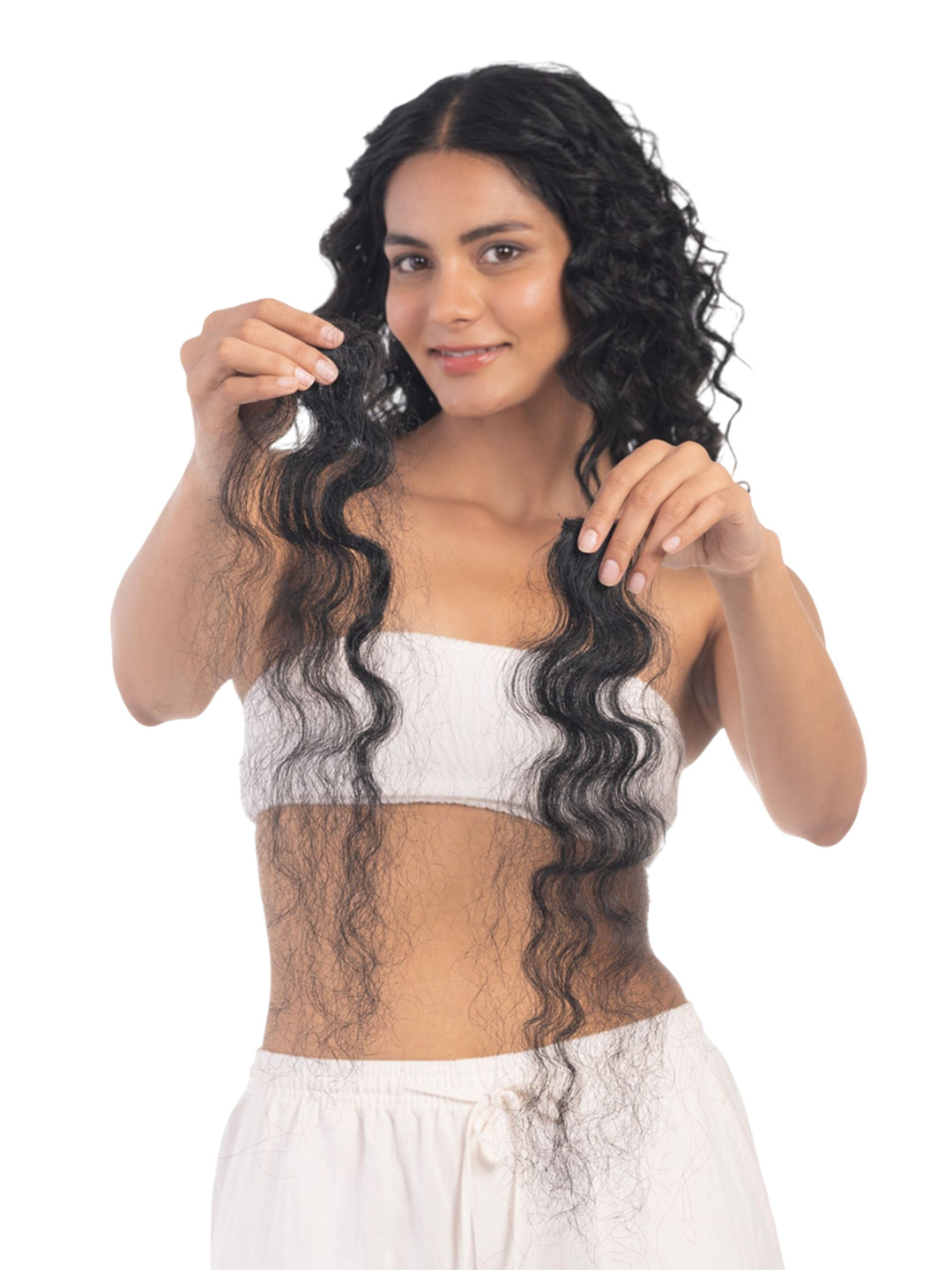 HAIRJOY Set Of 2 Clip-In Streaks Hair Extensions - Natural Black - 20 Inch