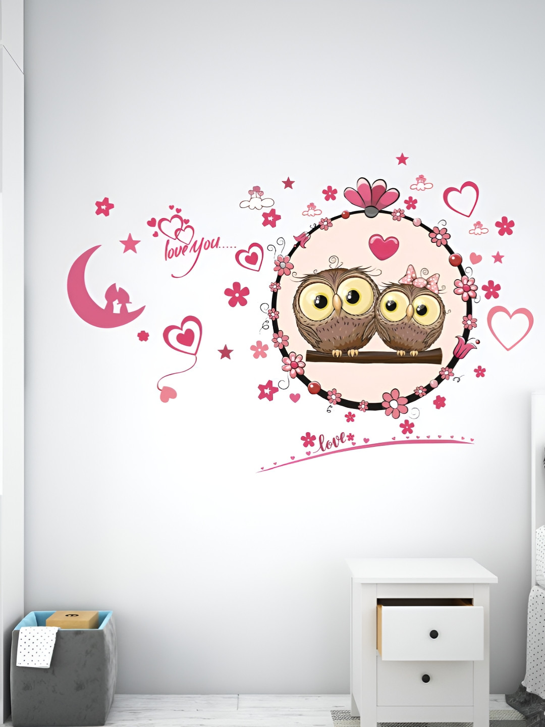 Decor Villa Multicolor Lovely Owls Wall Sticker