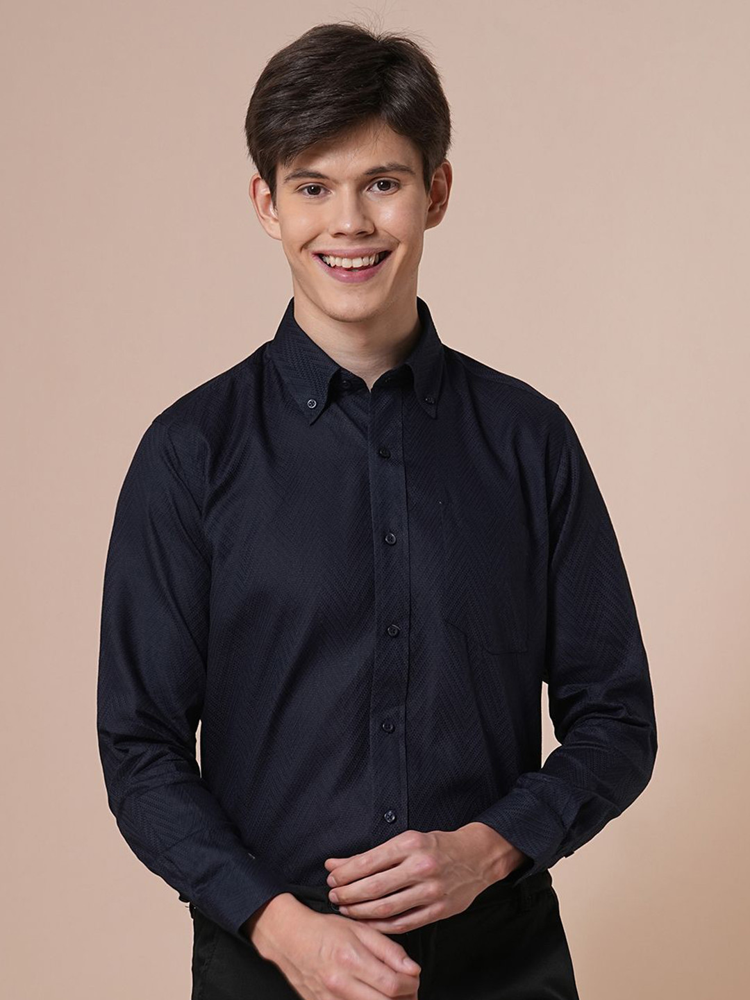 John Philips Premium Slim Fit Button-Down Collar Formal Shirt