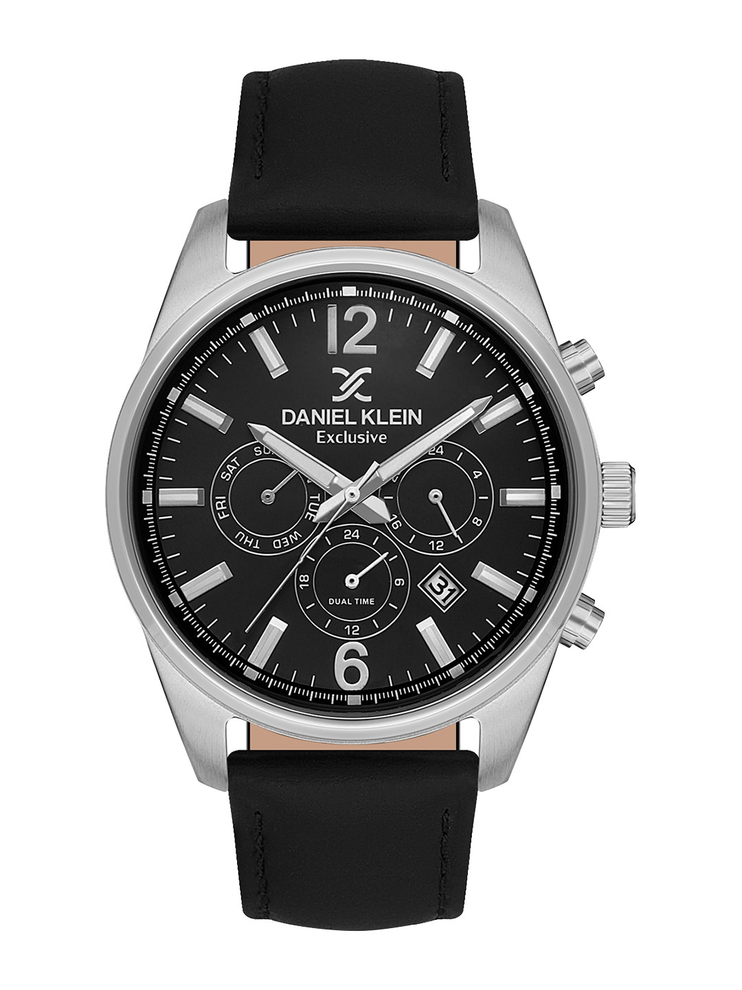 Daniel Klein Men Leather Straps Analogue Multi Function Watch DK 1 13349-1