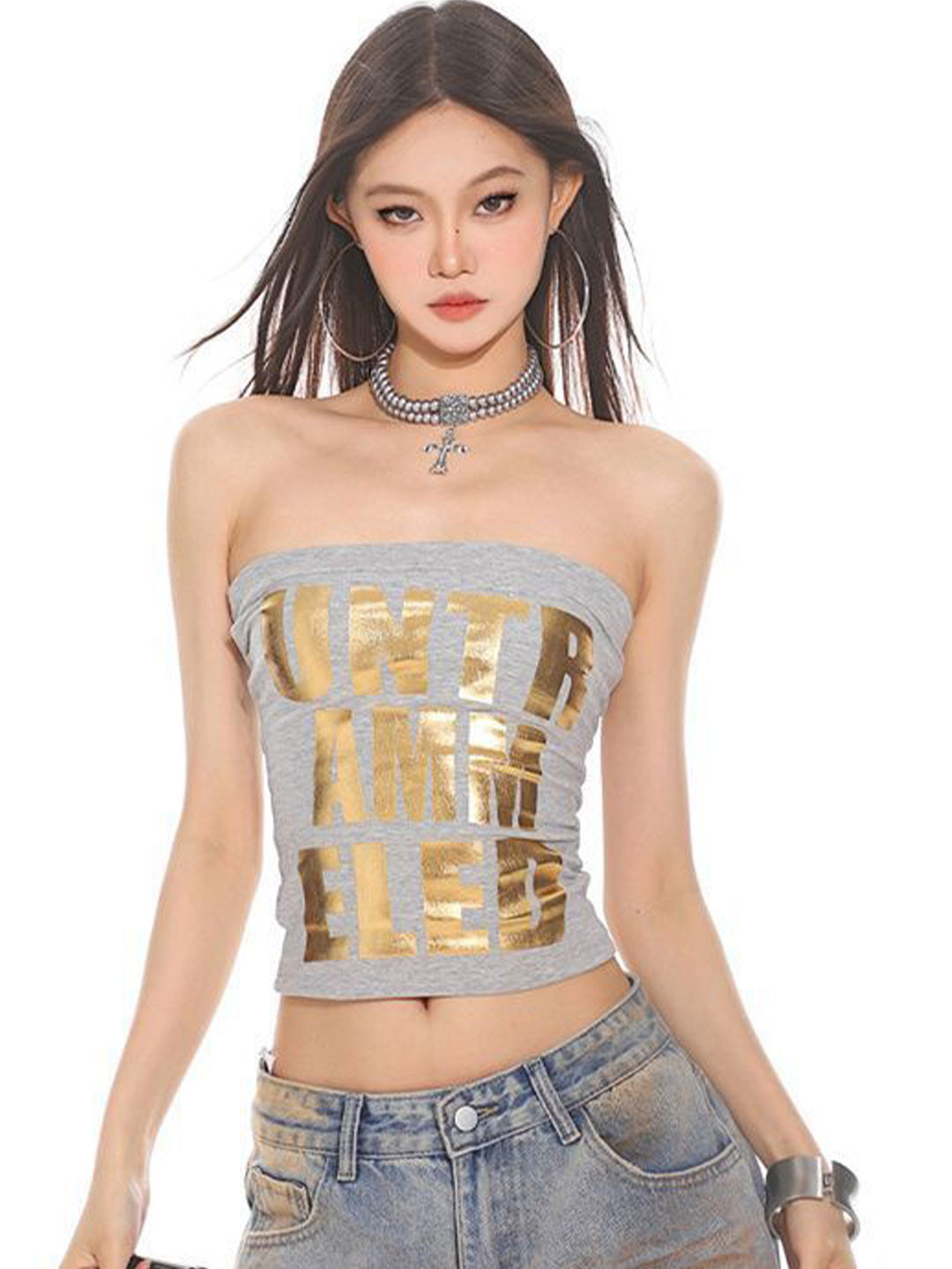 StyleCast x Women Revolte Women Printed Crop Top