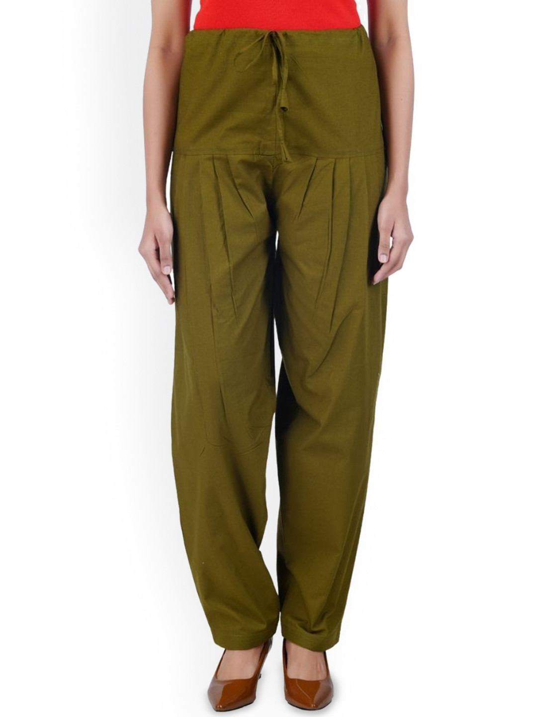 Happy Bunny Women Solid Loose Fit High-Rise Daily Salwar