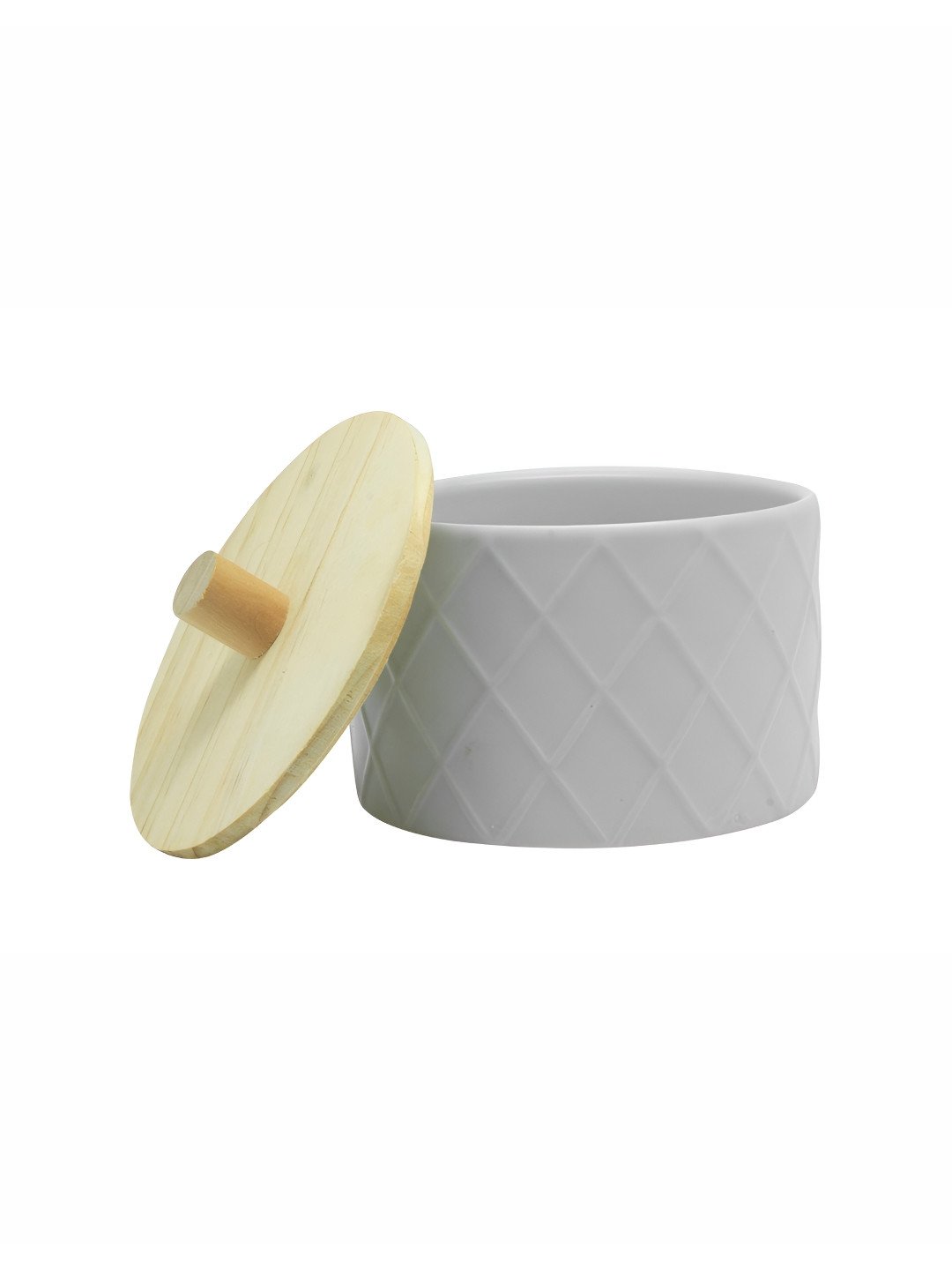 Waabi - Saabi Grey Wood Flip Top Jar