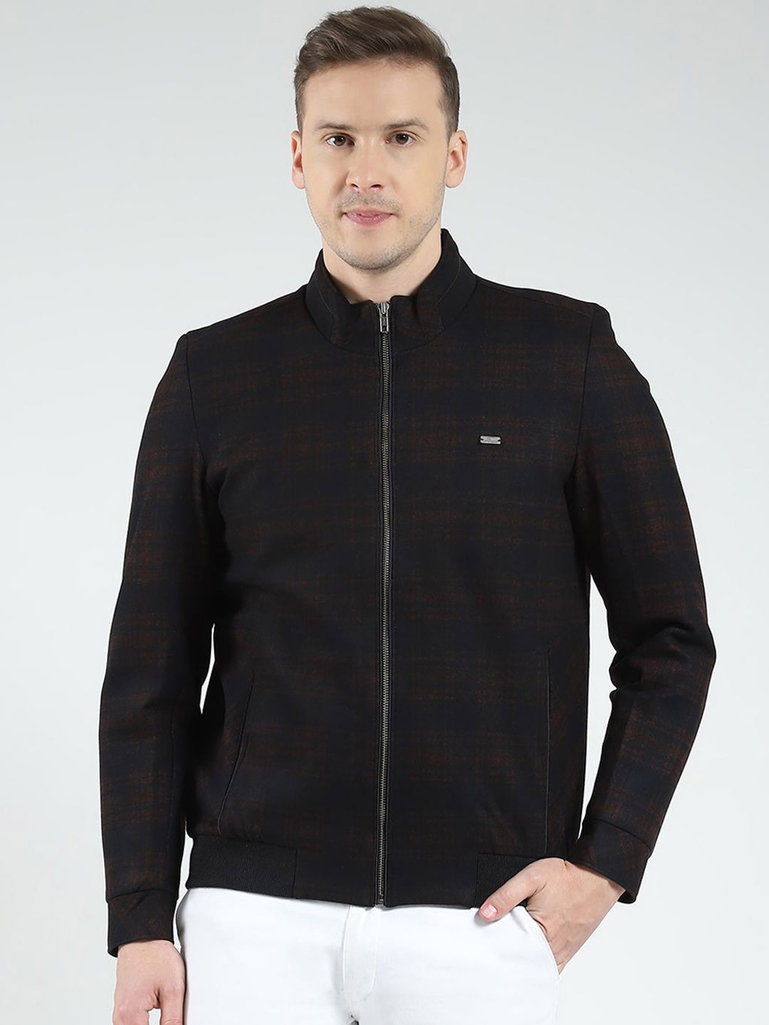 Monte Carlo Men Checked Puffer Jacket