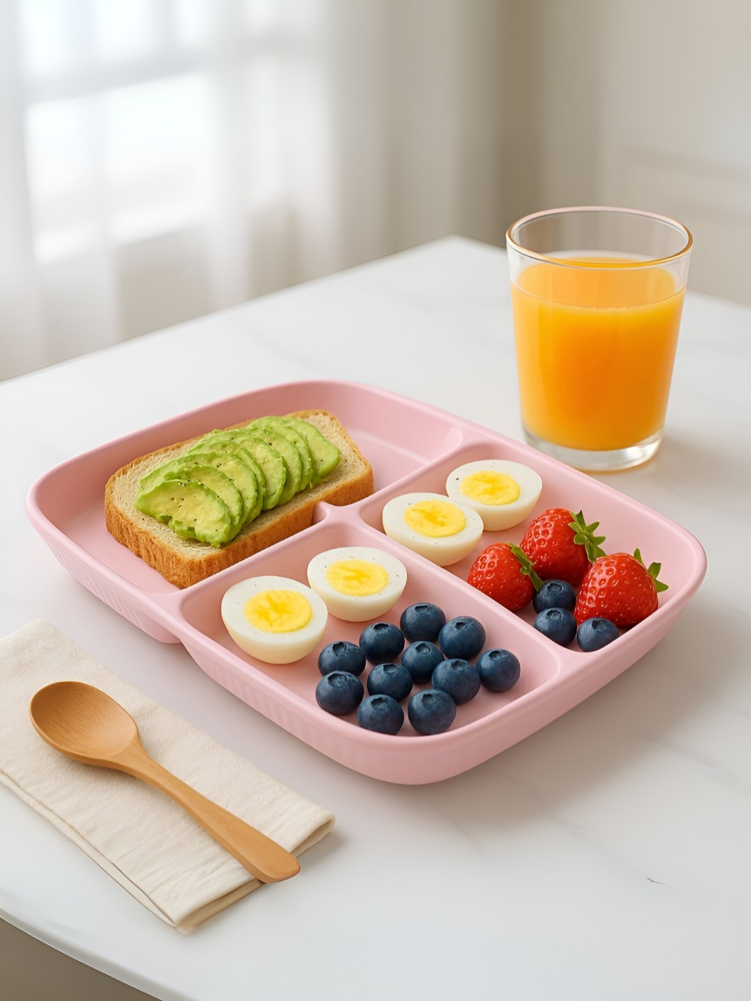 Myntra Elegant Homes Pink 2 Pieces Wheat Straw Dinner Plates