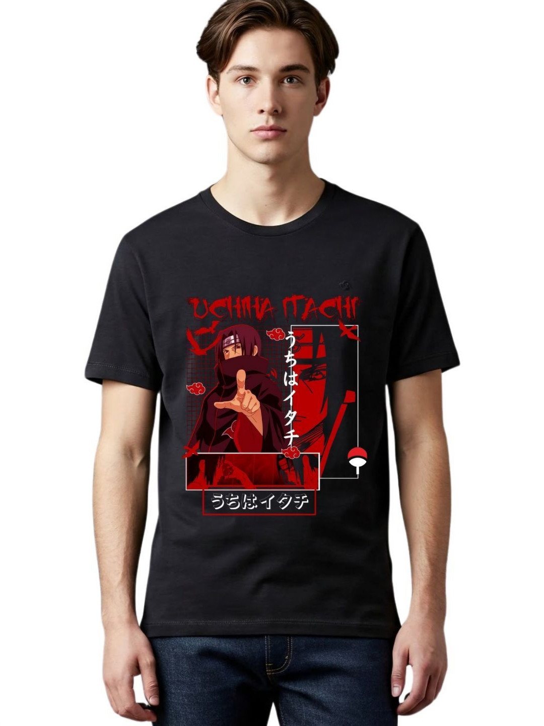 PULP Itachi Anime Printed Pure Cotton T-shirt