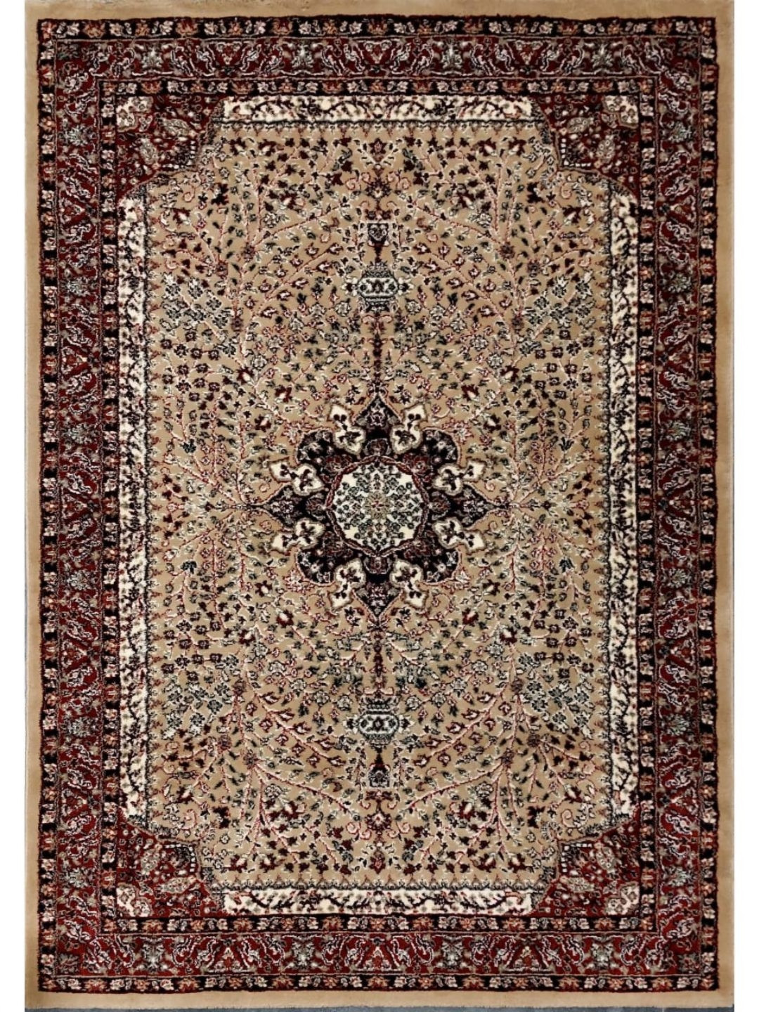 Carpet Decore Brown Ethnic Motifs Water Resistant Nylon Carpets