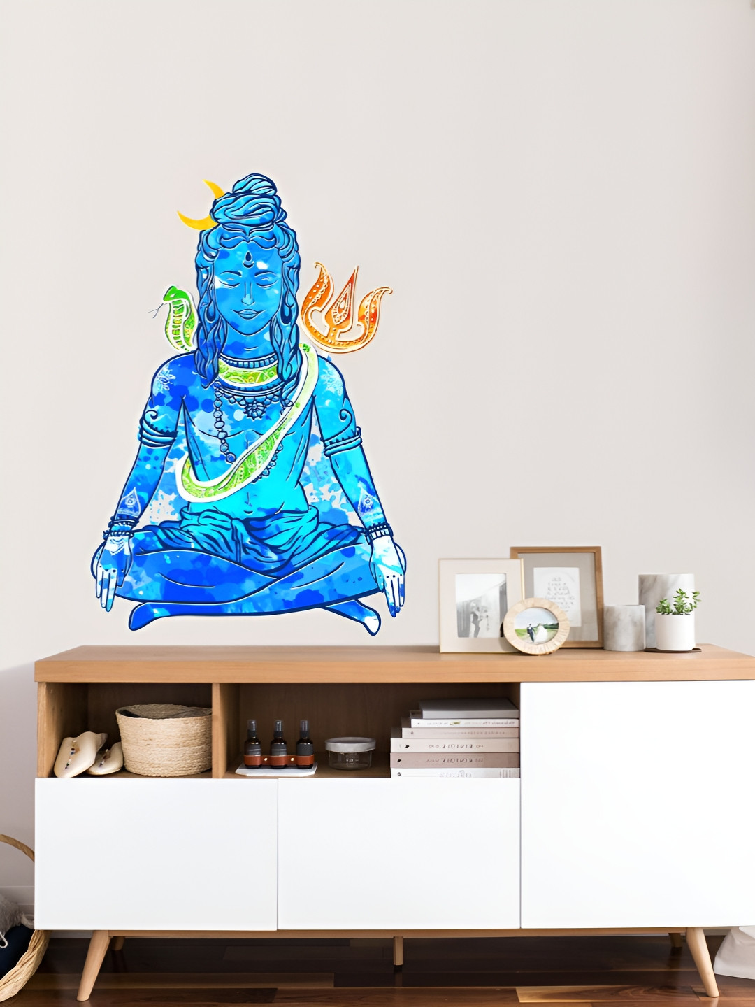 Decor Villa Multicolor Blue Shiva Wall Sticker