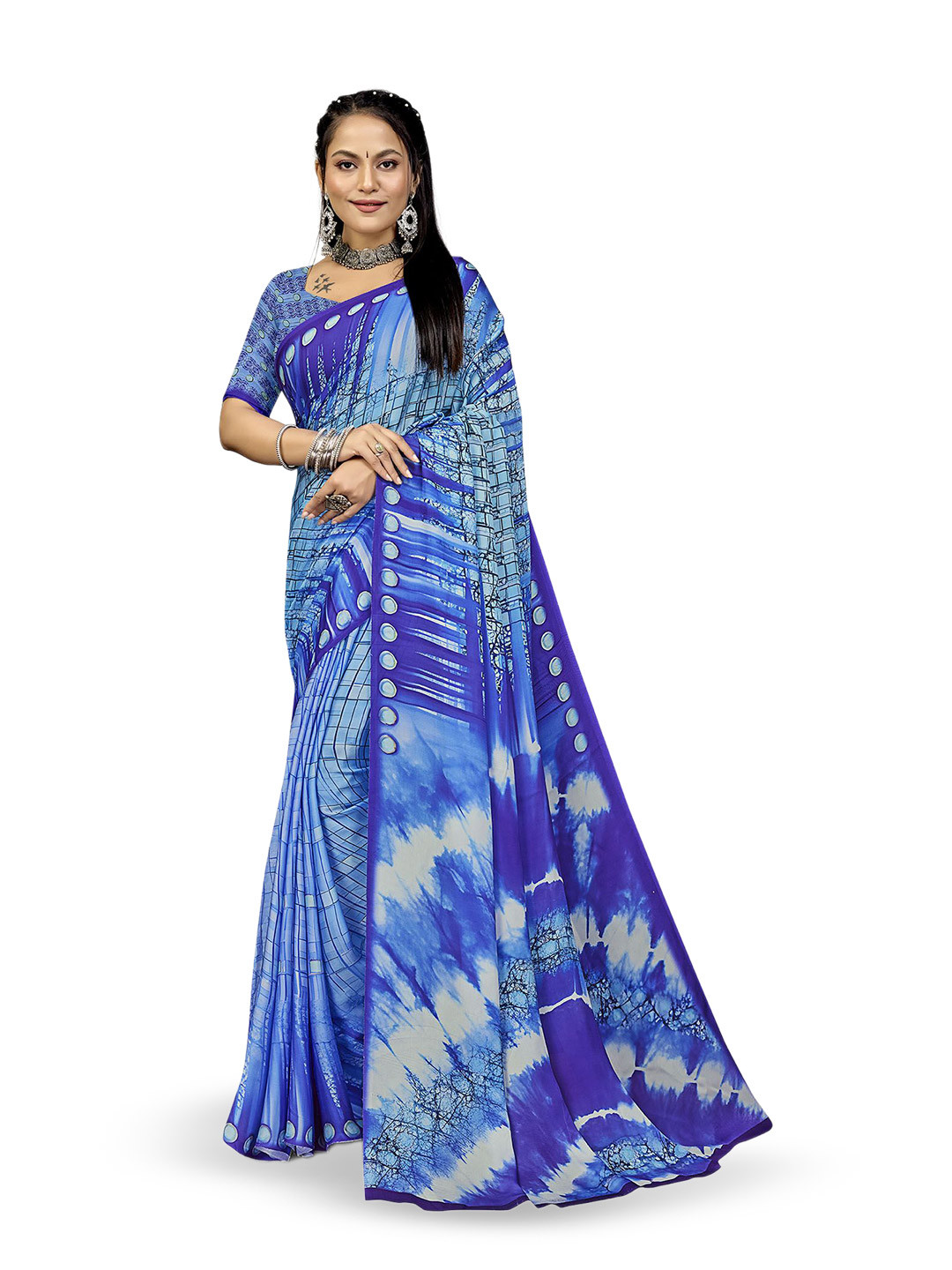 PARVOTSAV Tie and Dye Lehenga Saree