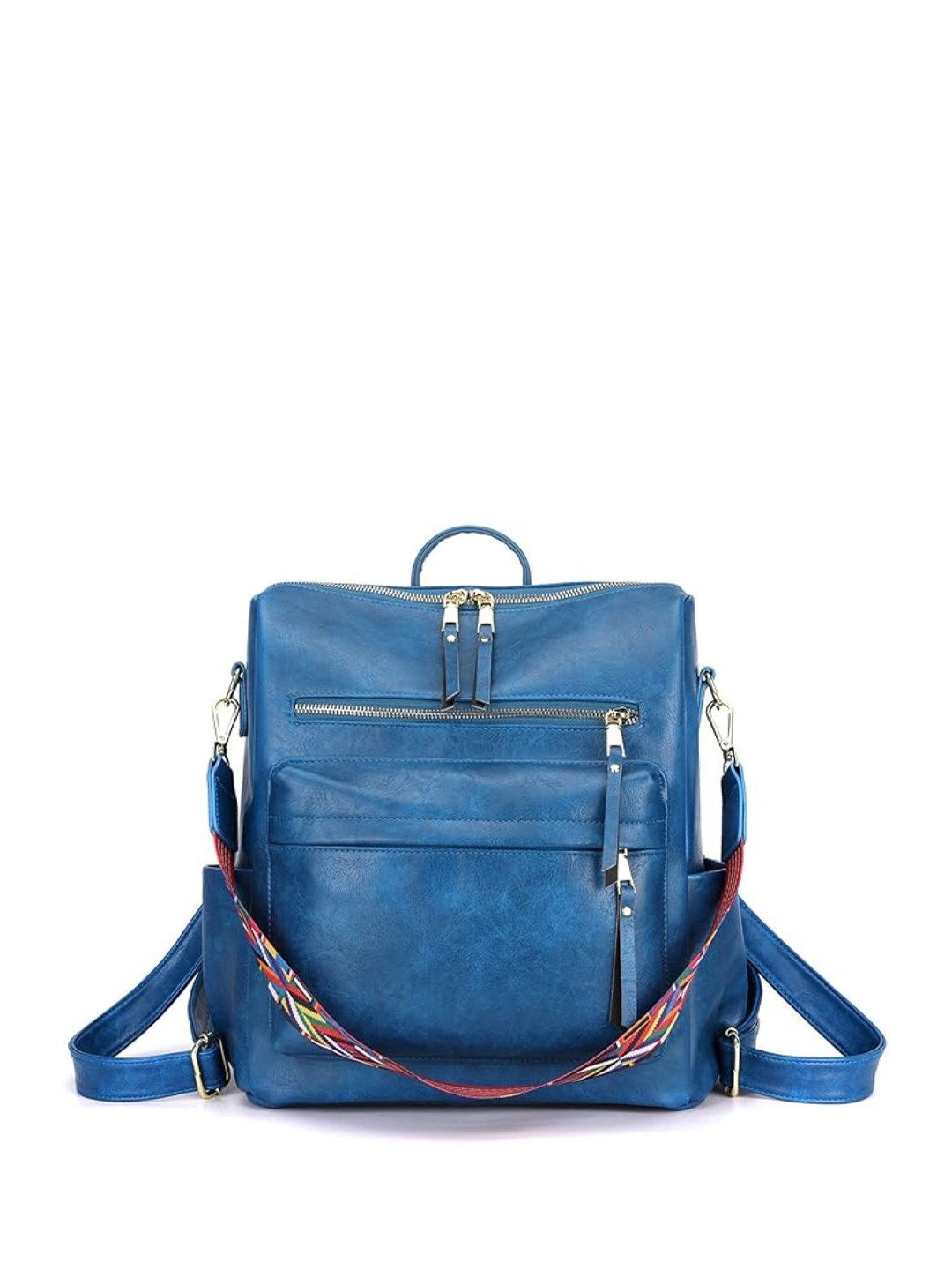 K.B.SALES Women Contrast Detail Backpack with Earphone Gate