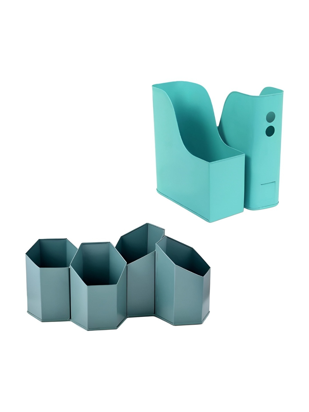 Living With Elan Set Of 2 Sea Green Study Table Motivational Quotes Magazine Holder