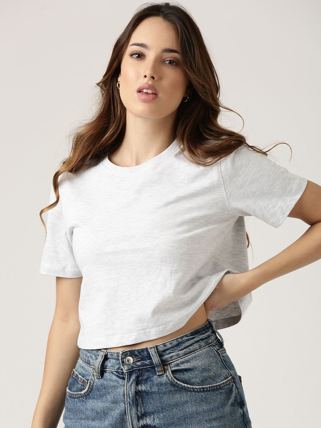 Jolene.club Light Grey Melange T-shirt