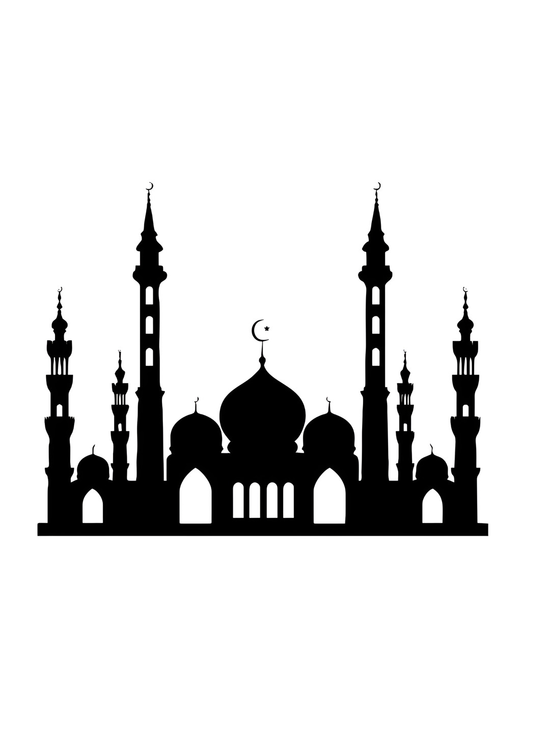 Decor Villa Multicolor Ramadan Mosque Wall Sticker